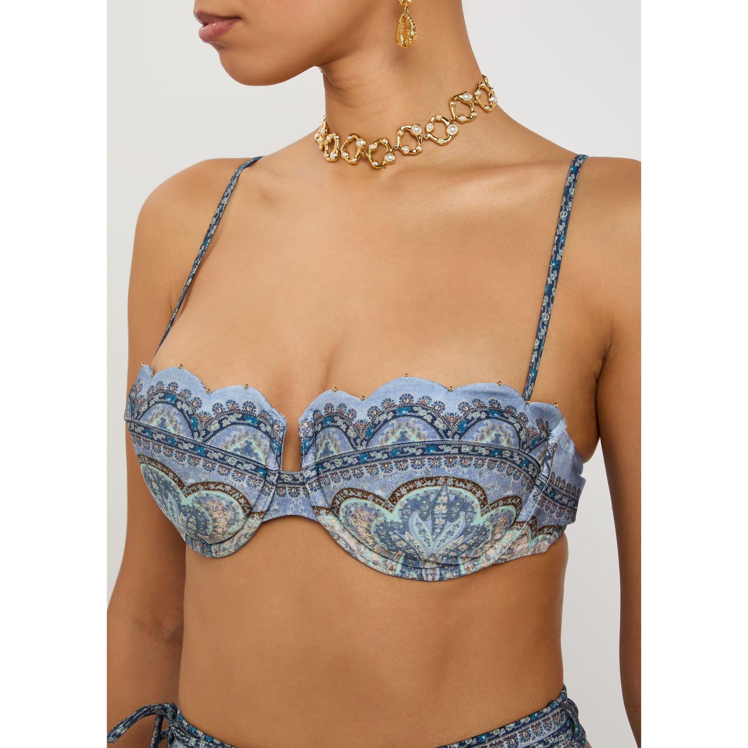 MULTICOLOURED 1 - Zimmermann - WANDERLUST SCALLOP BIKINI TOP - 4