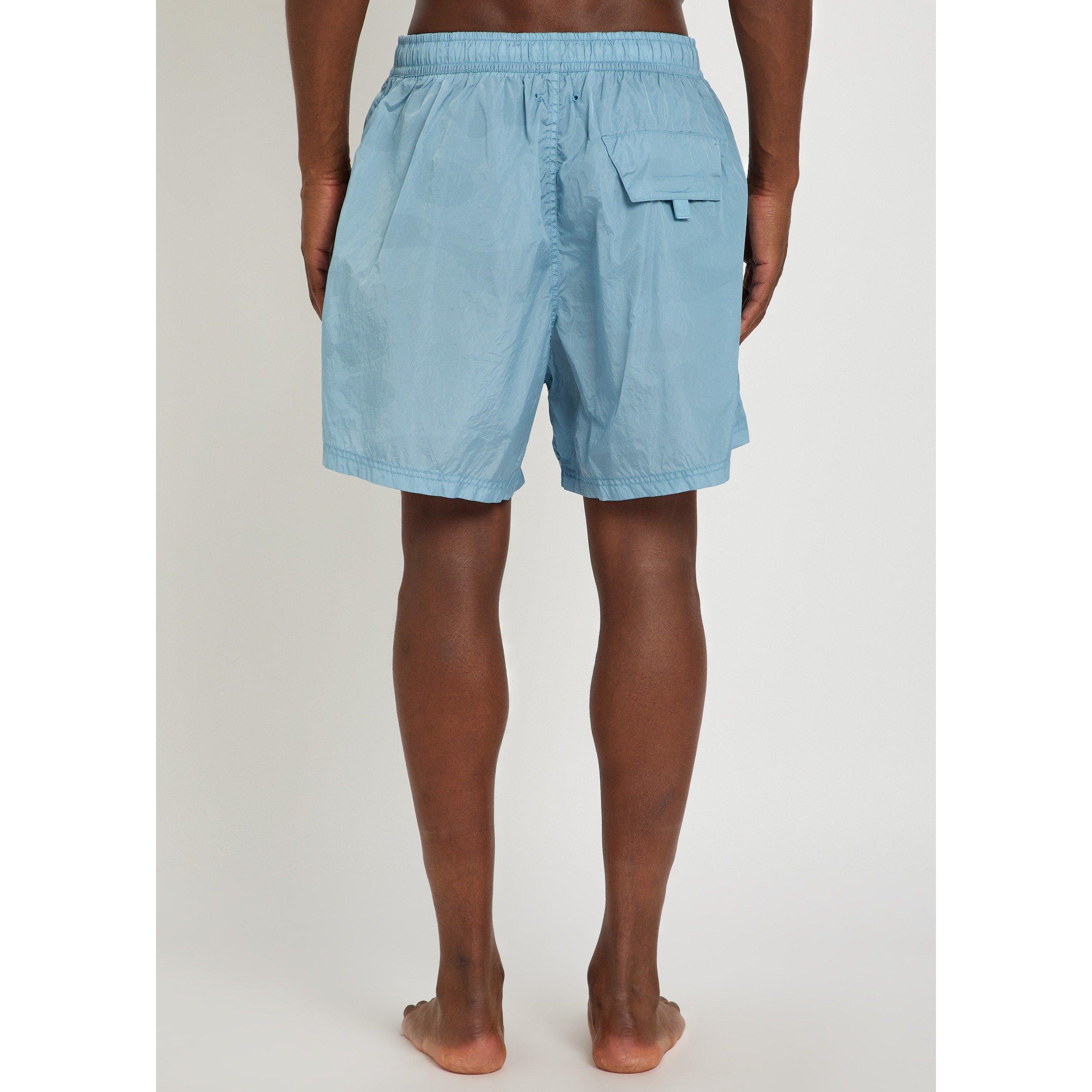 BLUE - Stone Island - Men's Camo Relaxed-Fit Swim Shorts - 3