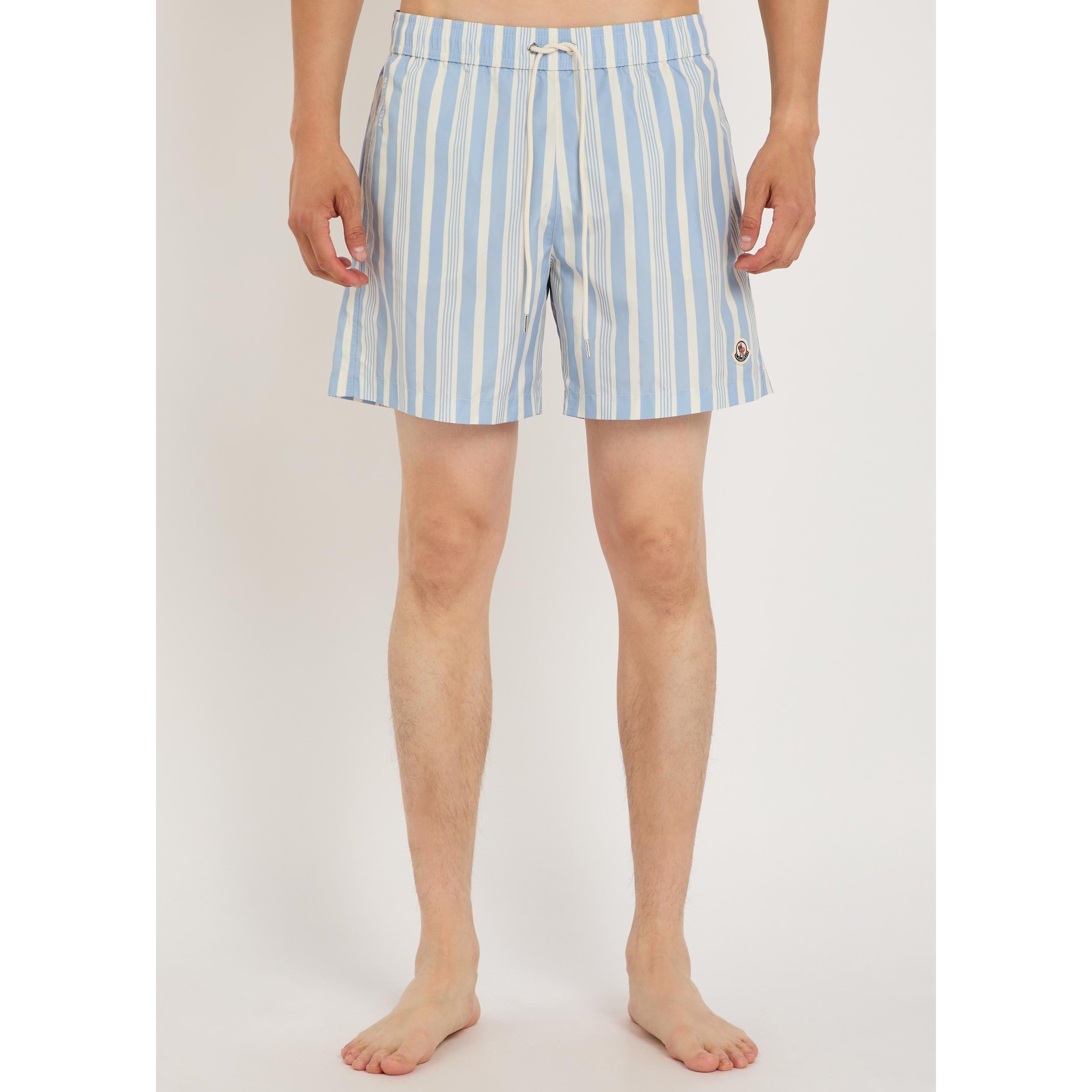 BLUE - Moncler - Men's Striped Swim Shorts - 2