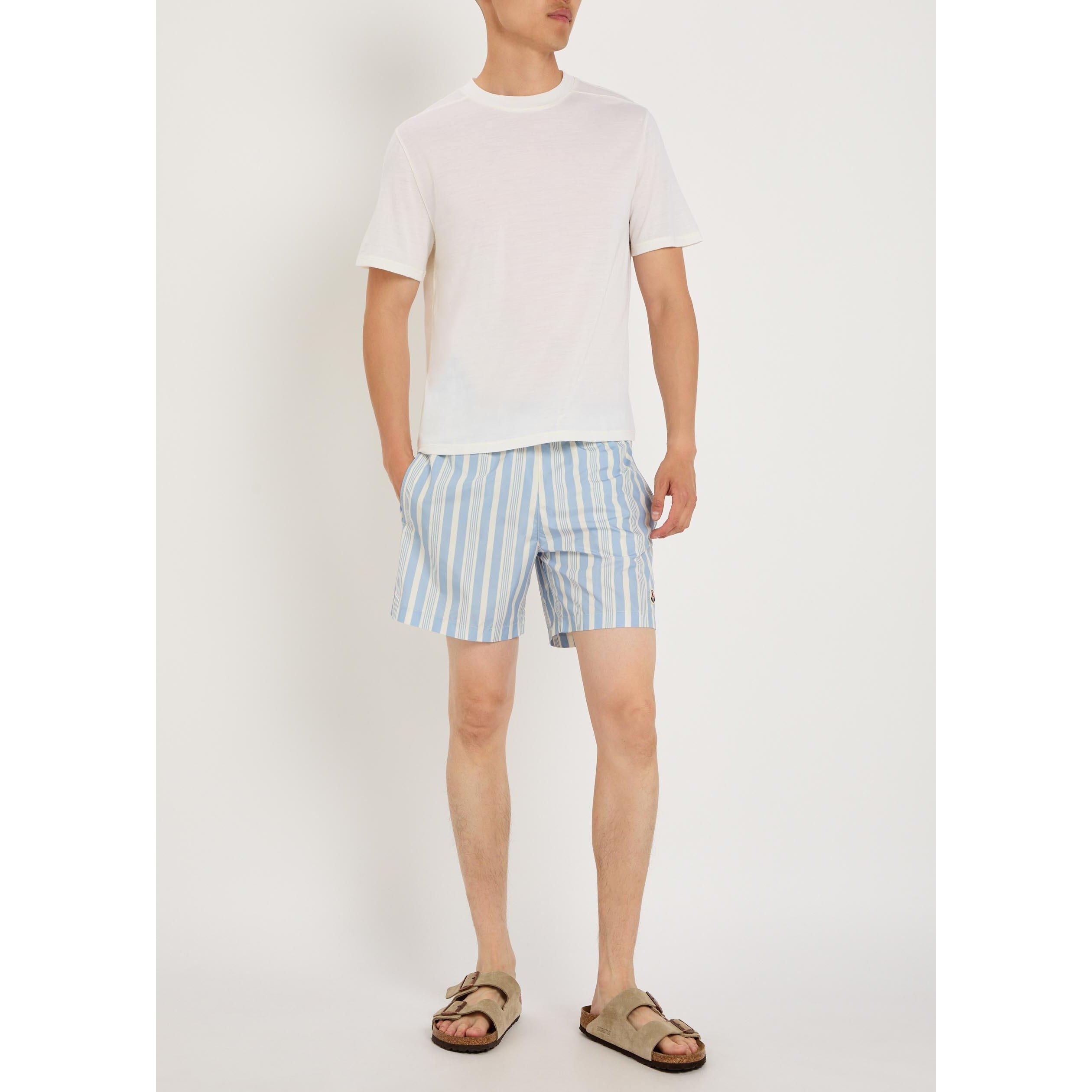 BLUE - Moncler - Men's Striped Swim Shorts - 5