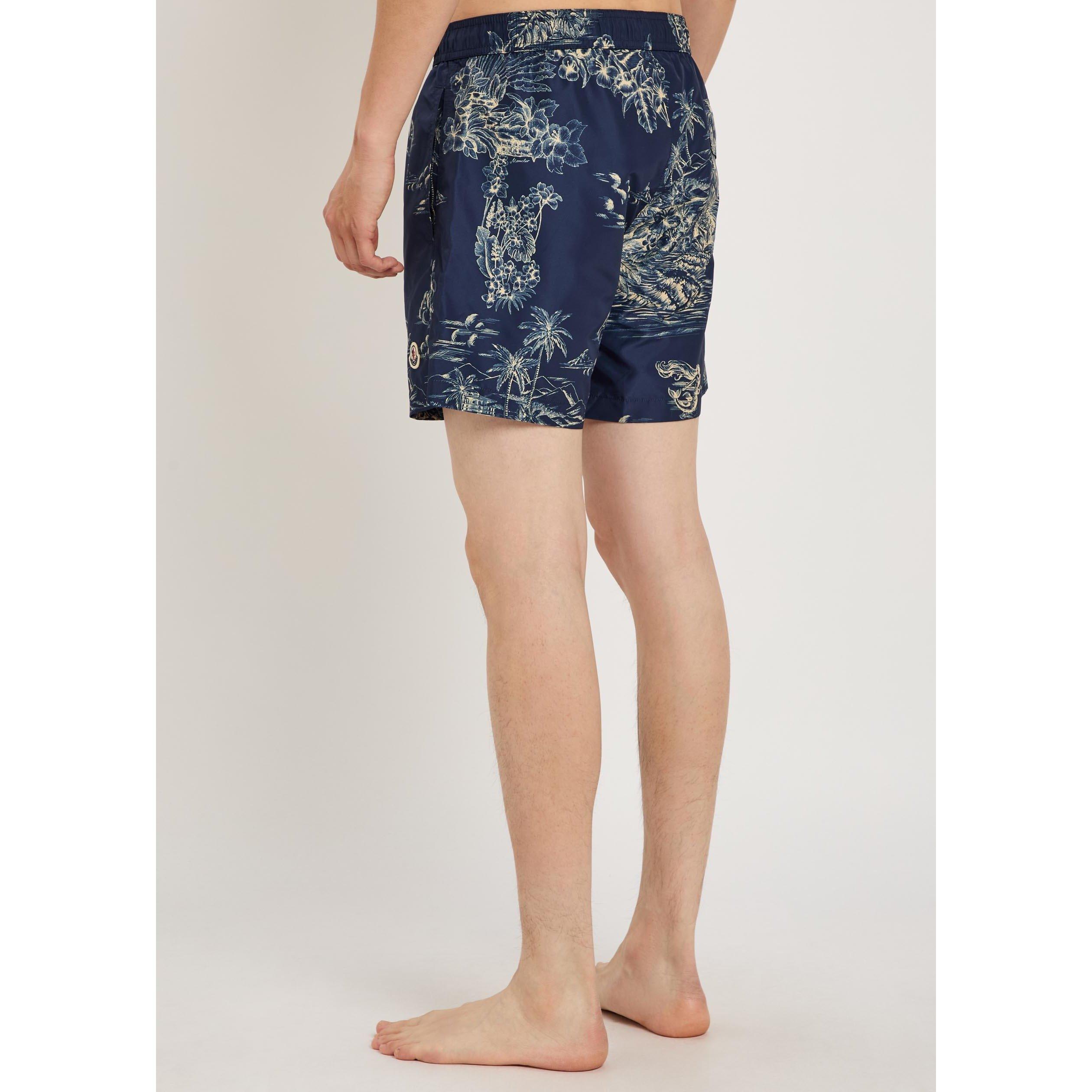 NAVY AND OTHER - Moncler - MON PRINT HAWAII SWIMSHORT - 3