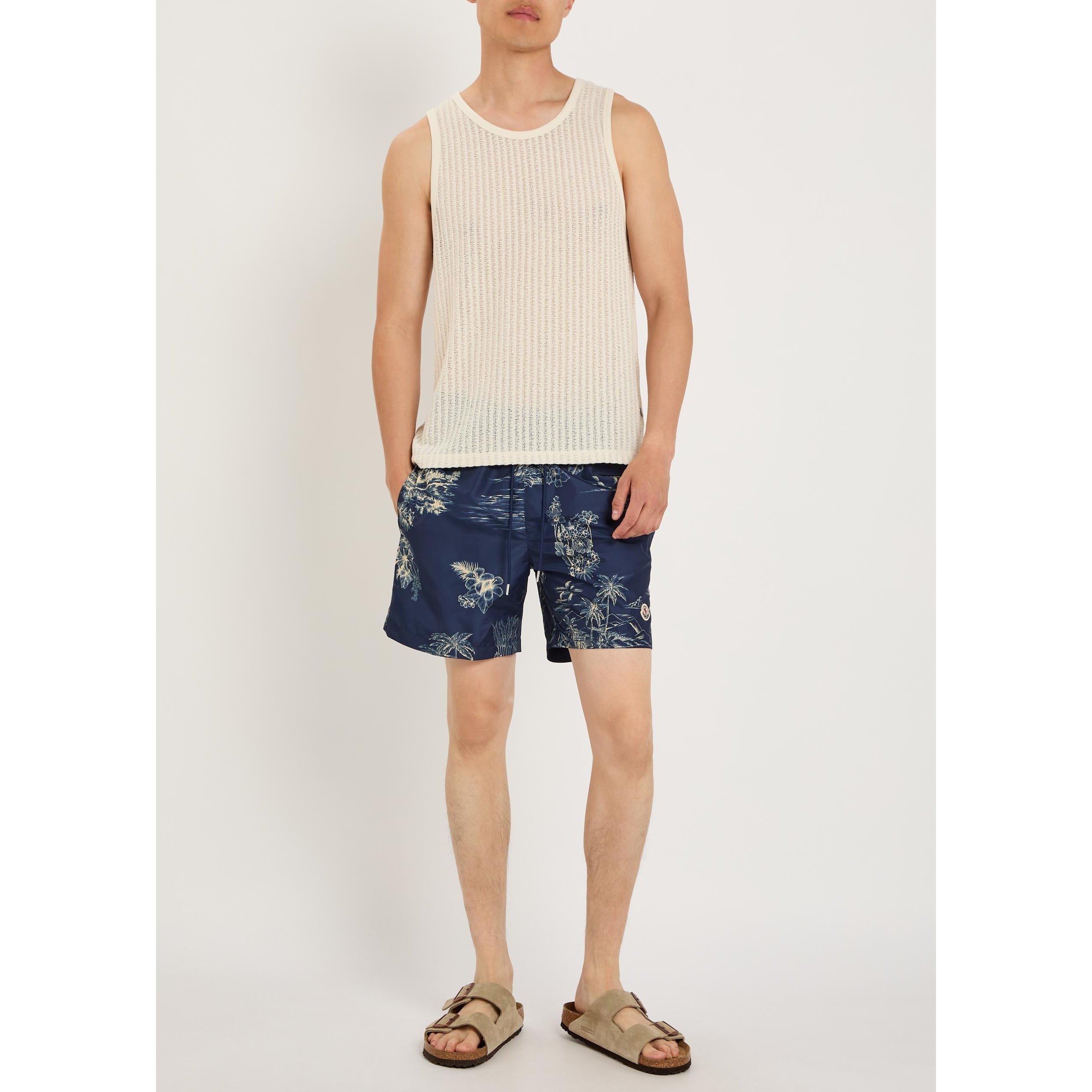 NAVY AND OTHER - Moncler - MON PRINT HAWAII SWIMSHORT - 5