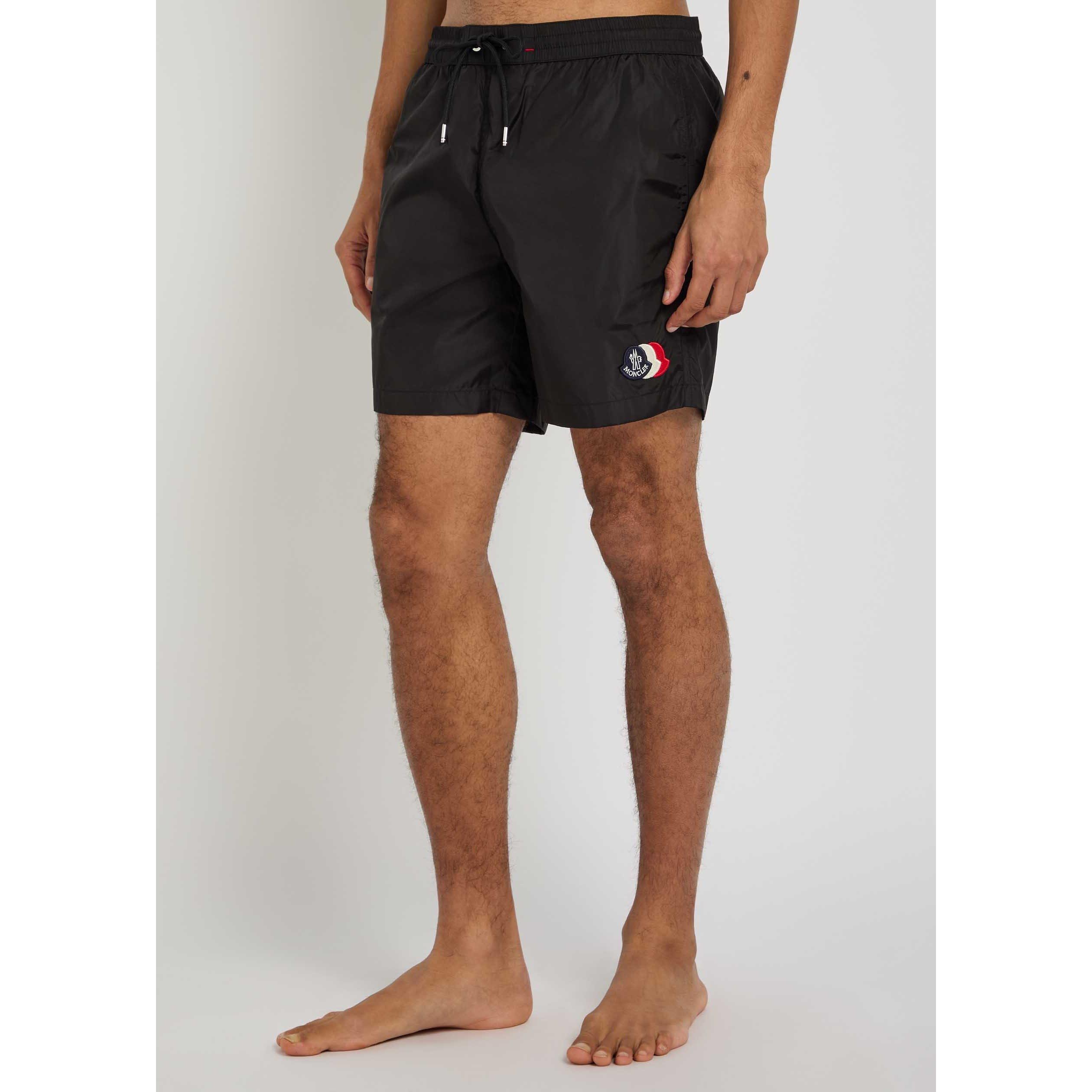 BLACK - Moncler - Men's Tri Logo Swim Shorts - 2
