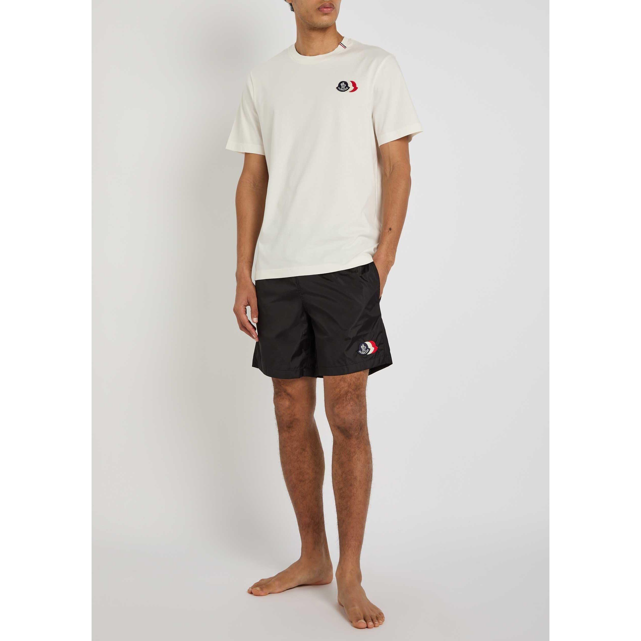 BLACK - Moncler - Men's Tri Logo Swim Shorts - 5