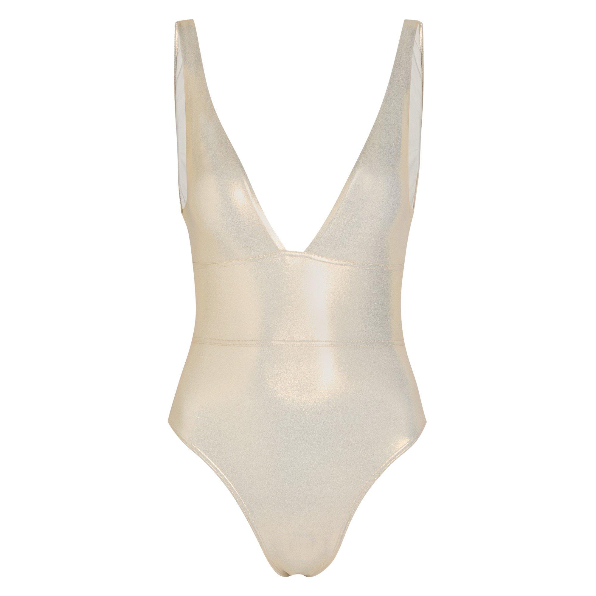 GOLD - Melissa Odabash - SS CARIBBEAN V NECK SWIMSUIT
