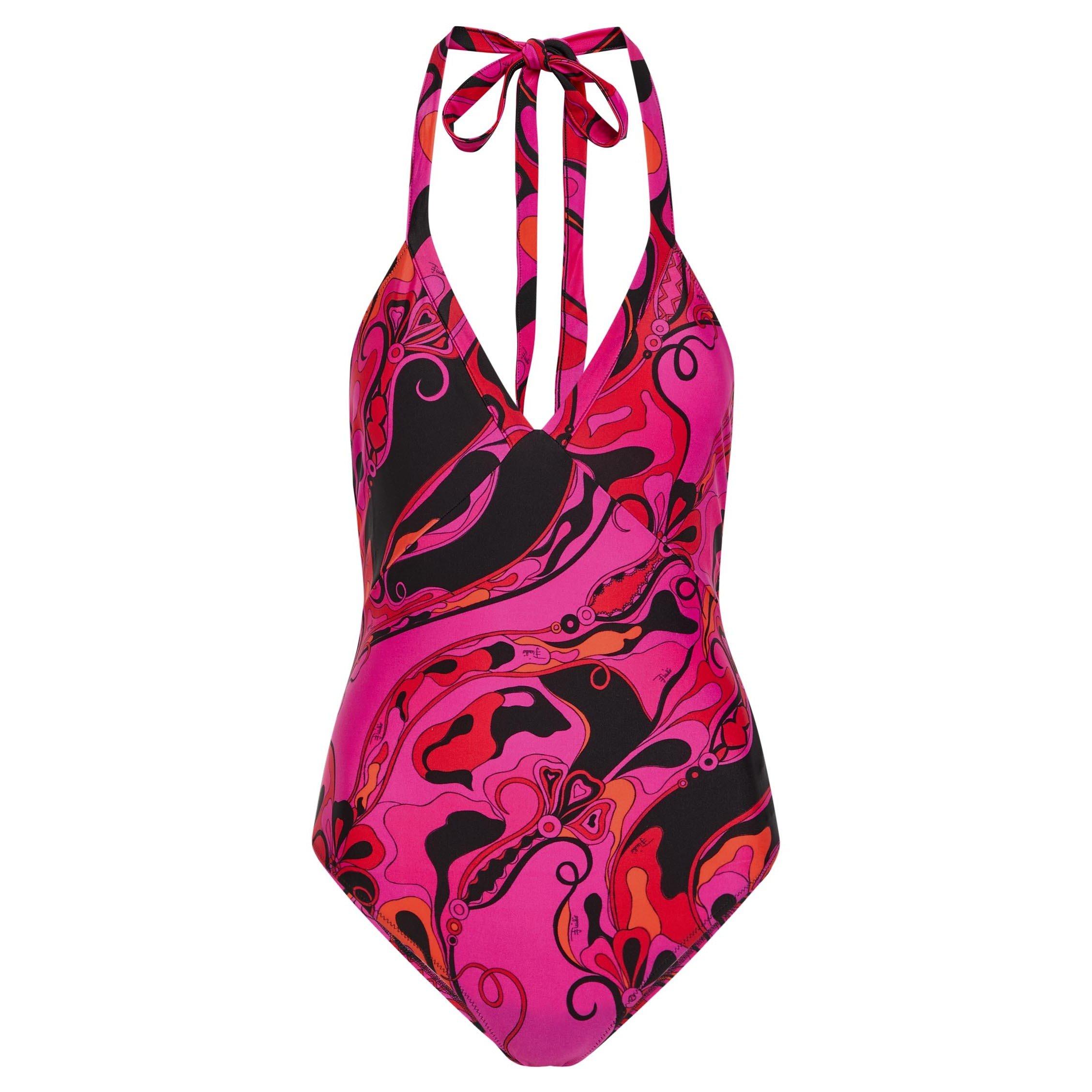 PINK AND OTHER - PUCCI - Women's High Leg One-Piece Swimsuit - 1