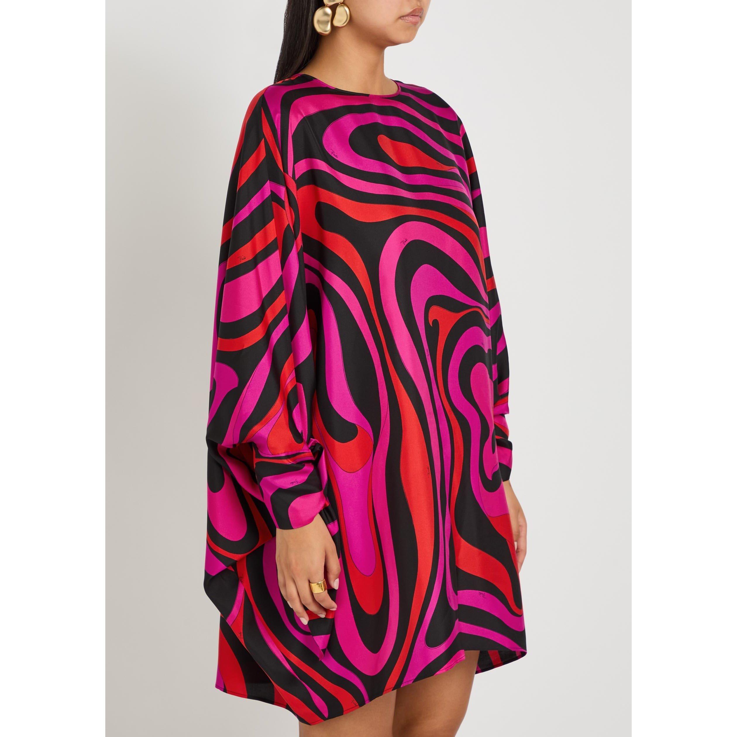 PINK AND OTHER - PUCCI - Women's Long-Sleeve Silk Kaftan - 2