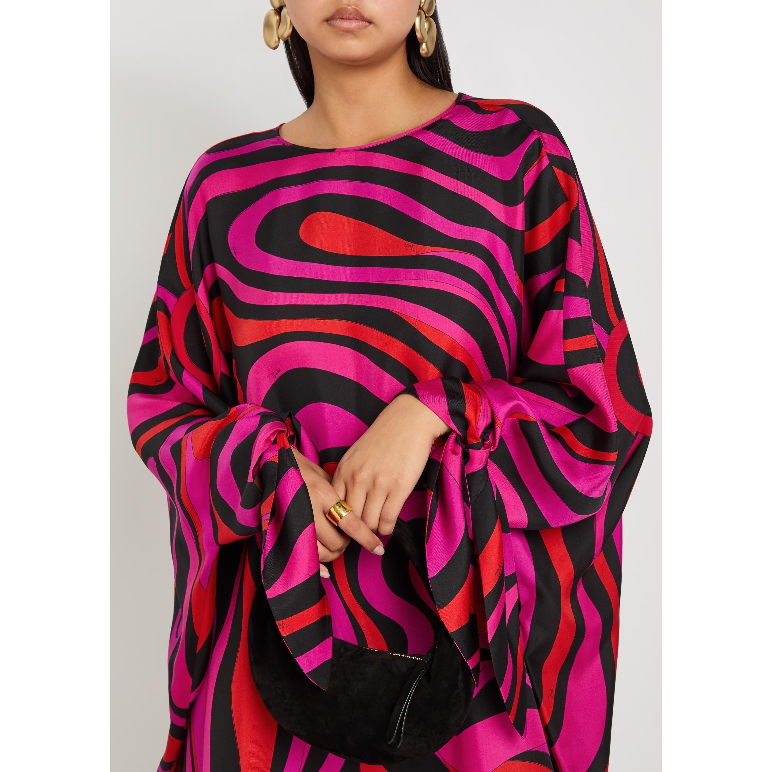 PINK AND OTHER - PUCCI - Women's Long-Sleeve Silk Kaftan - 4