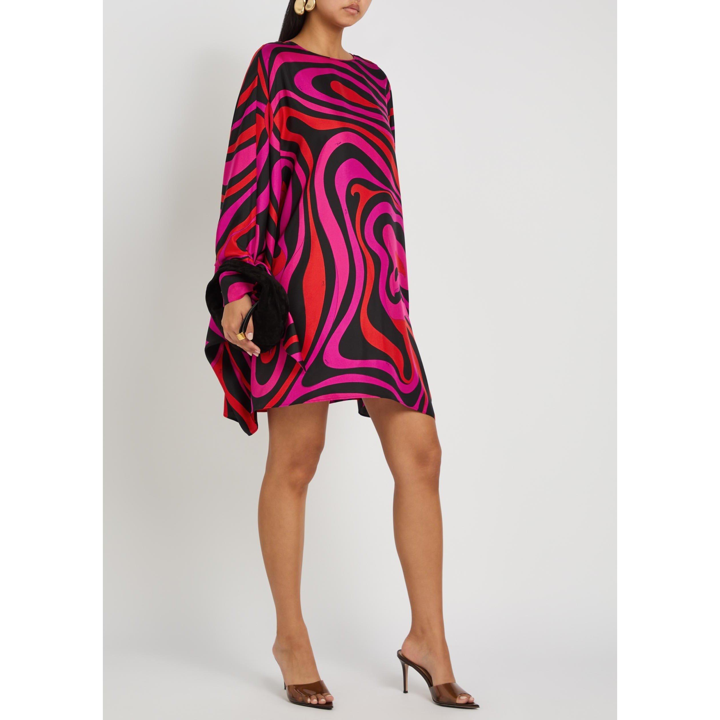 PINK AND OTHER - PUCCI - Women's Long-Sleeve Silk Kaftan - 5