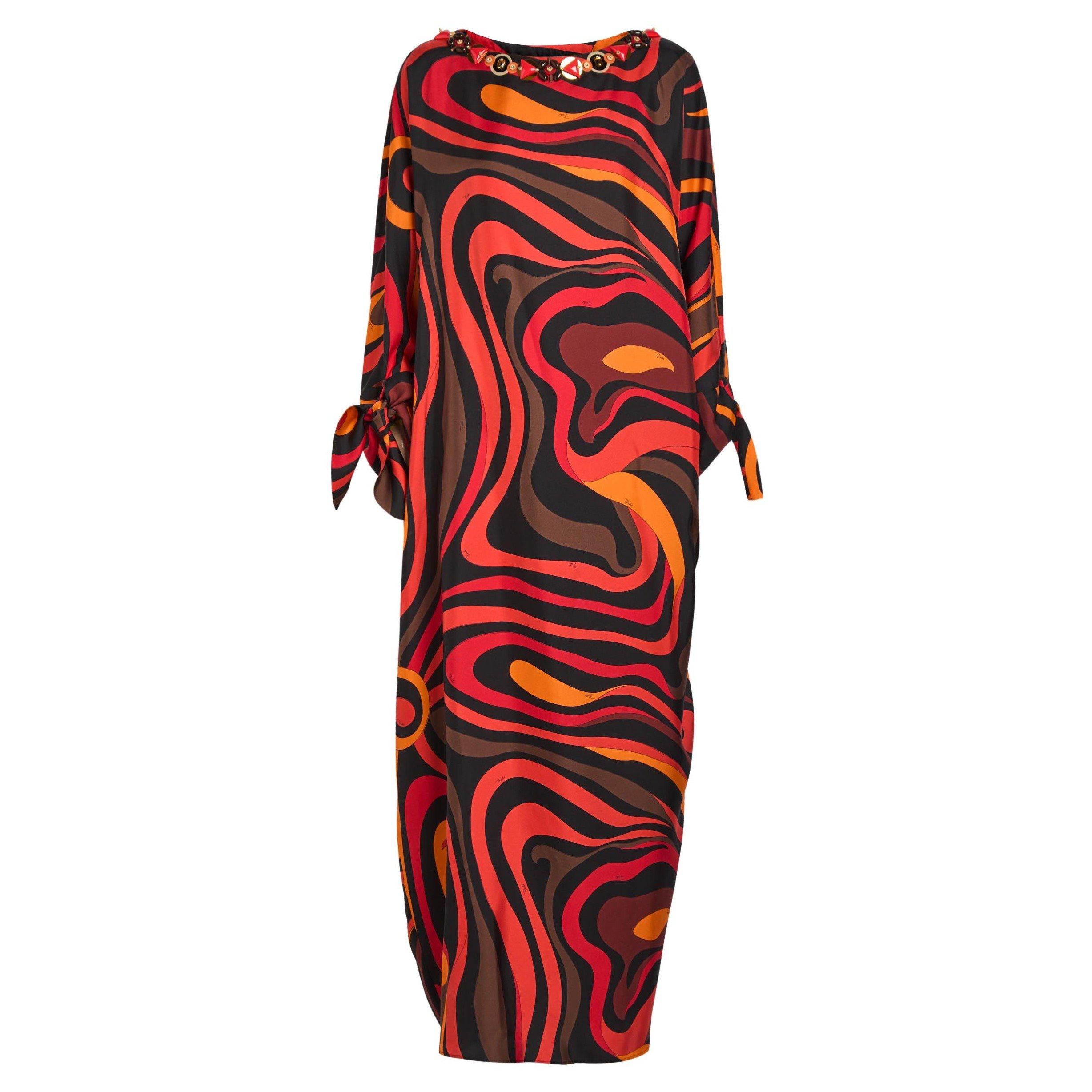 ORANGE AND OTHE - PUCCI - CAFTANO - SILK TWILL - 1