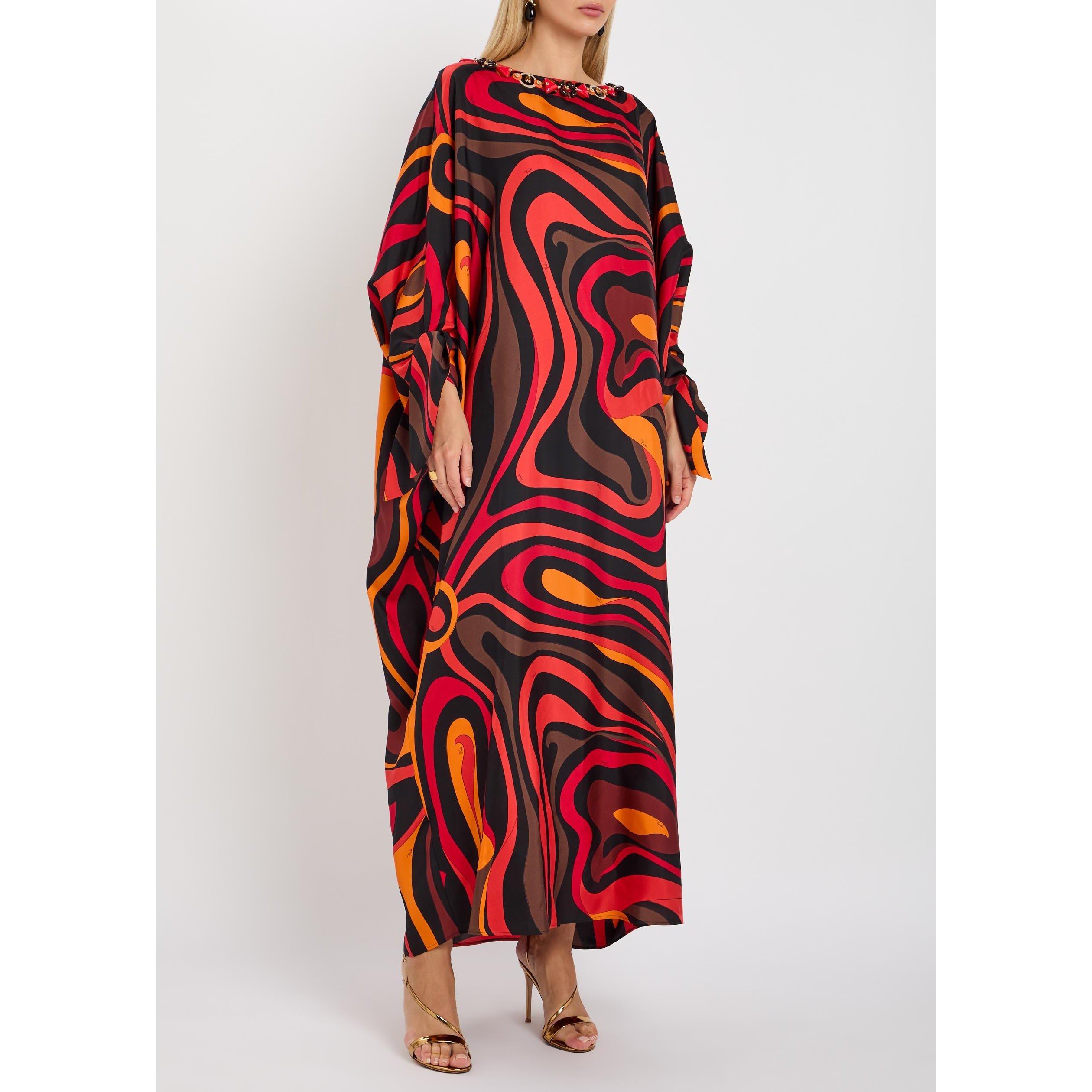 ORANGE AND OTHE - PUCCI - CAFTANO - SILK TWILL - 2