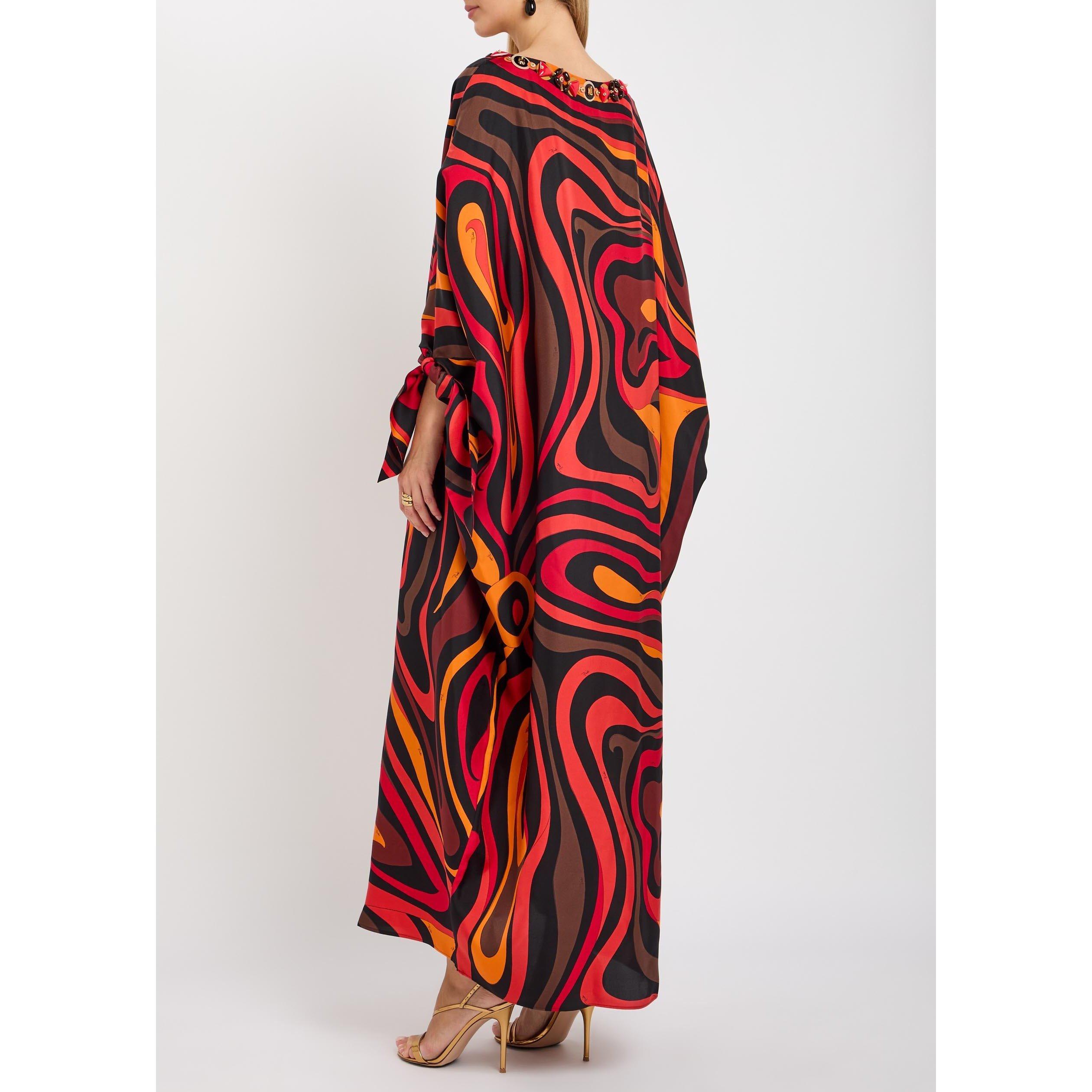 ORANGE AND OTHE - PUCCI - CAFTANO - SILK TWILL - 3
