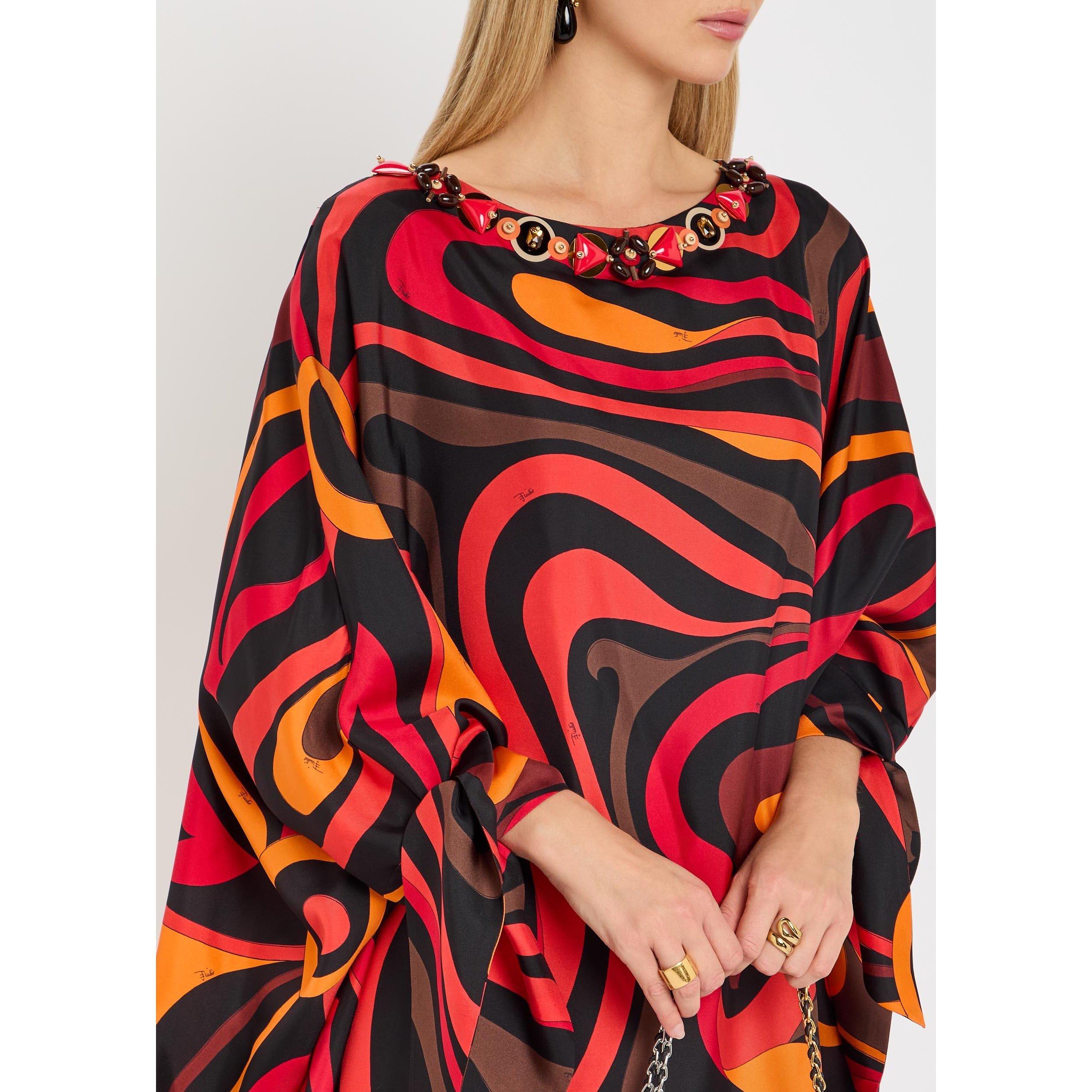 ORANGE AND OTHE - PUCCI - CAFTANO - SILK TWILL - 4