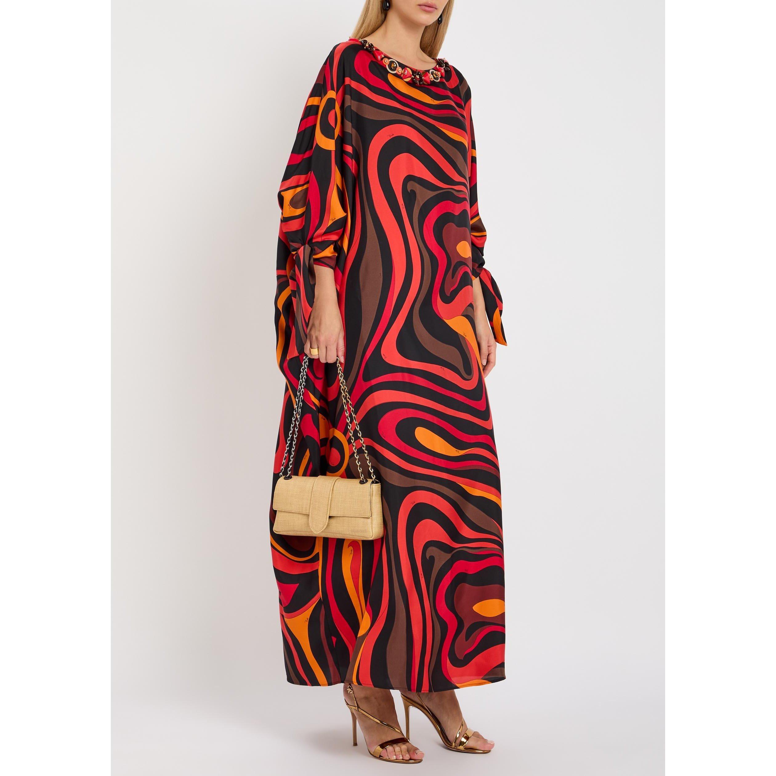 ORANGE AND OTHE - PUCCI - CAFTANO - SILK TWILL - 5