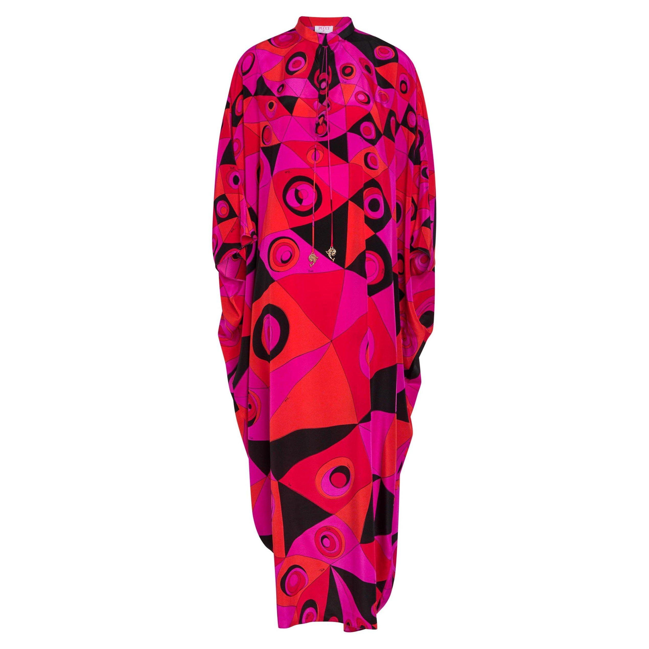 PINK AND OTHER - PUCCI - Women's Silk Relaxed-Fit Kaftan - 1