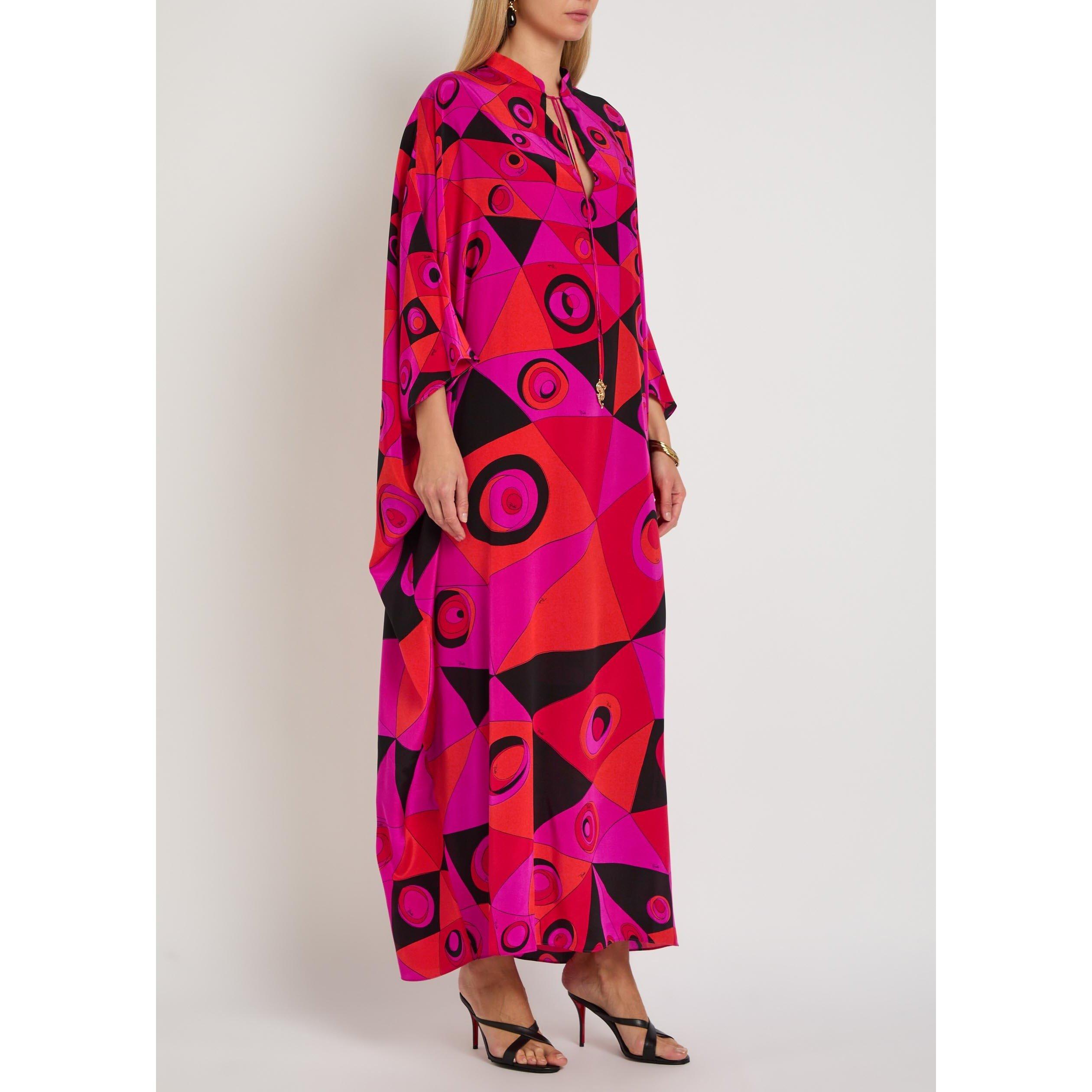 PINK AND OTHER - PUCCI - Women's Silk Relaxed-Fit Kaftan - 2