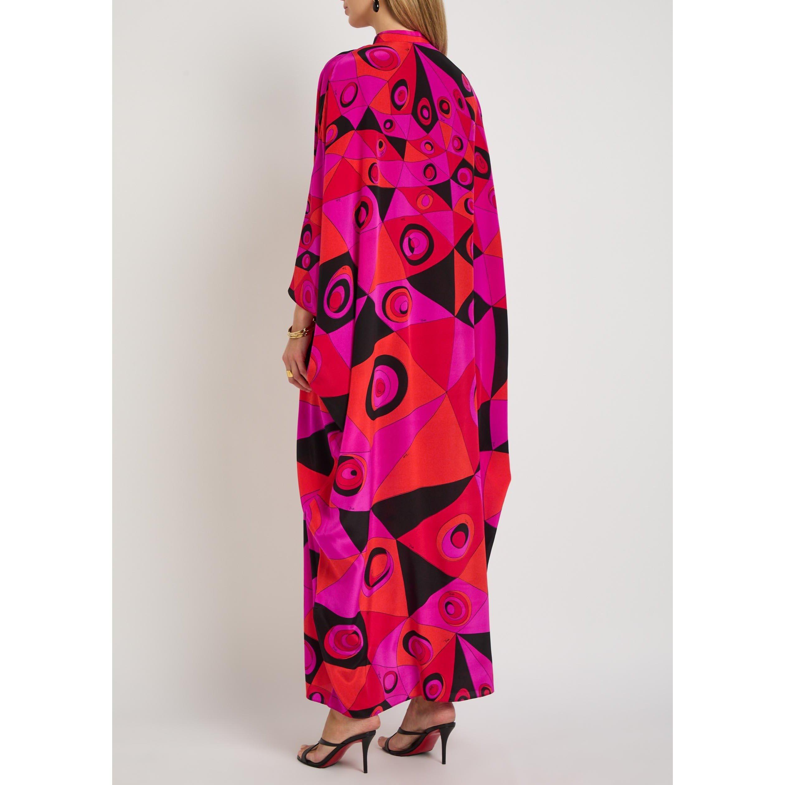 PINK AND OTHER - PUCCI - Women's Silk Relaxed-Fit Kaftan - 3