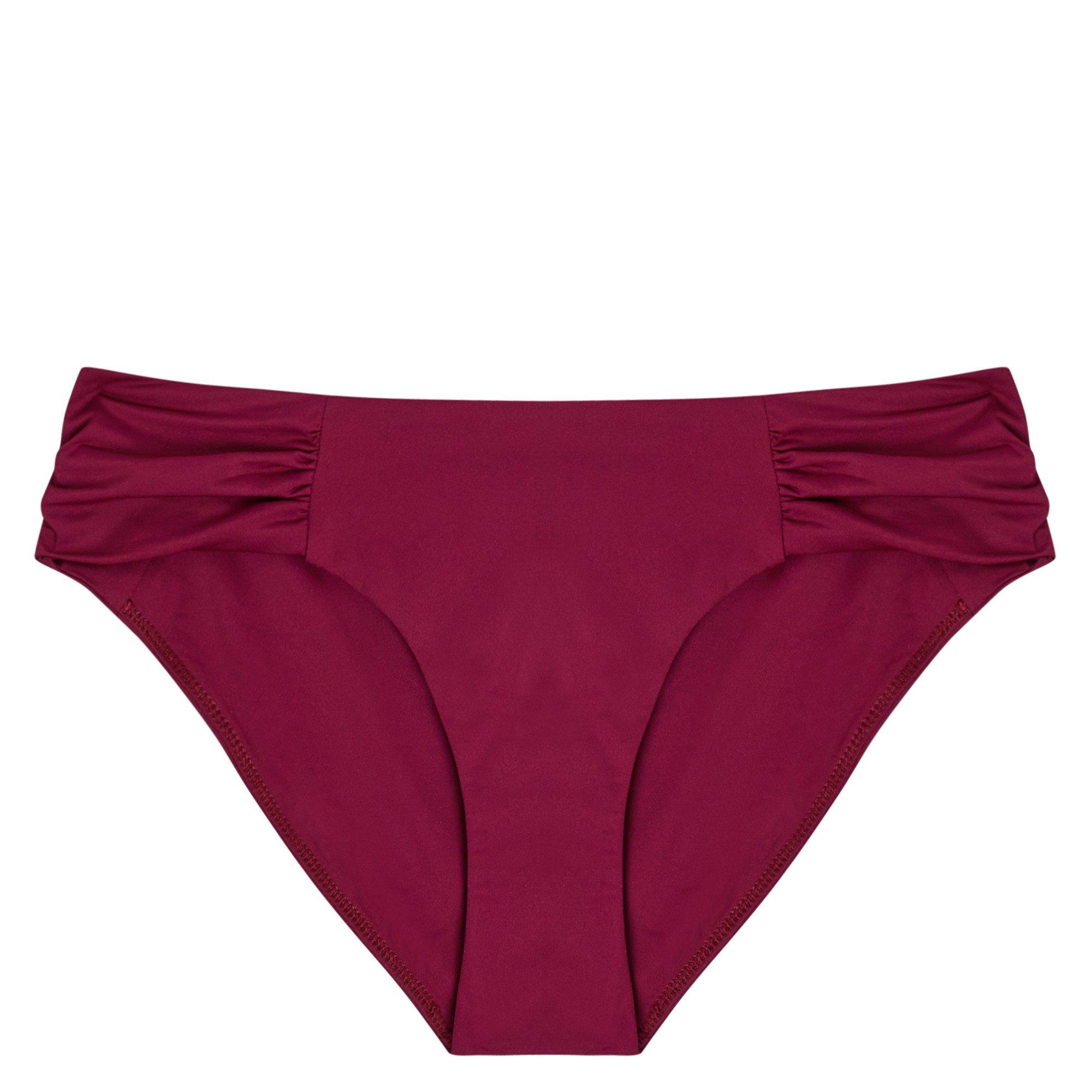 DARK PURPLE - Away That Day - BB NAXOS GATHERED BIKINI BOTTO