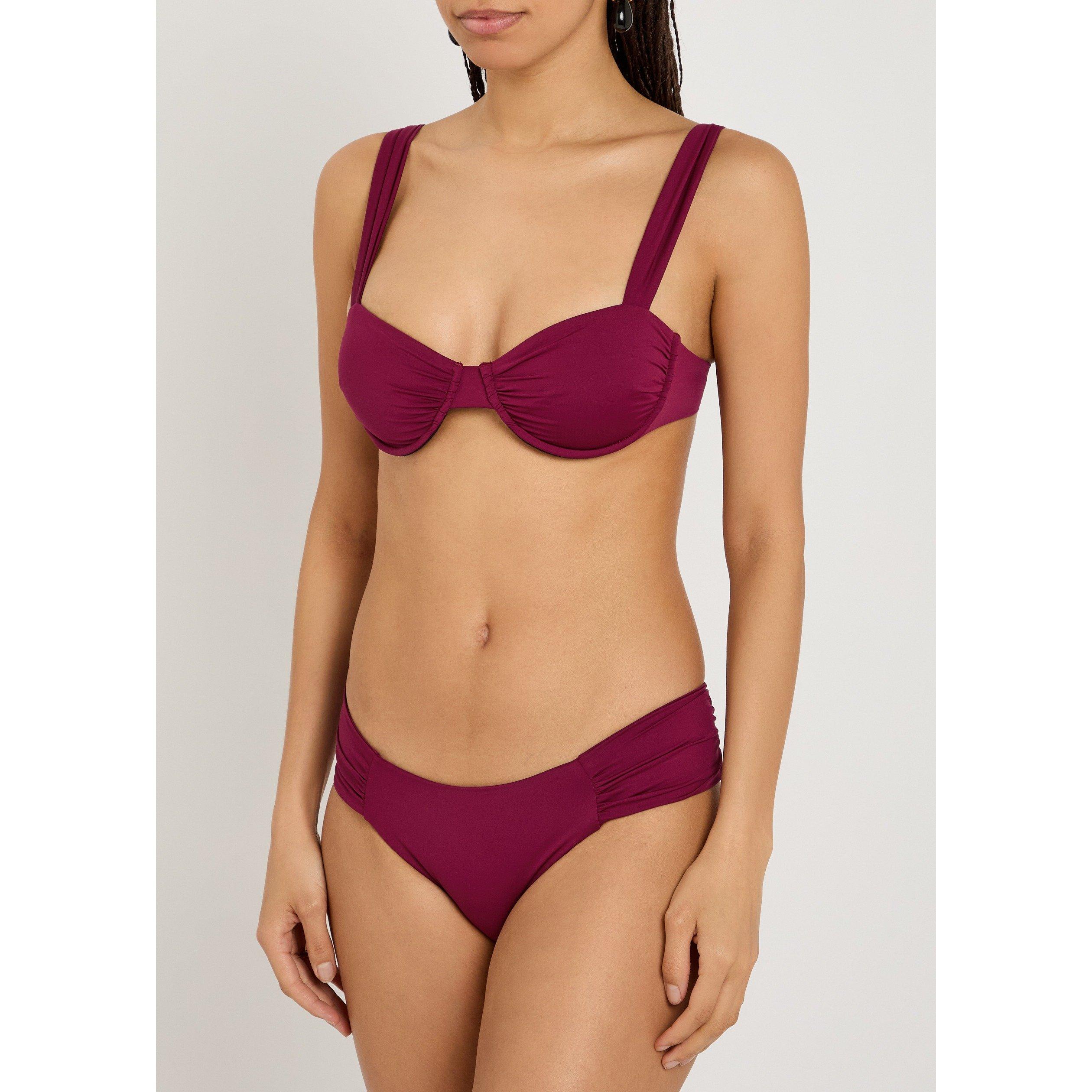 DARK PURPLE - Away That Day - BB NAXOS GATHERED BIKINI BOTTO - 2
