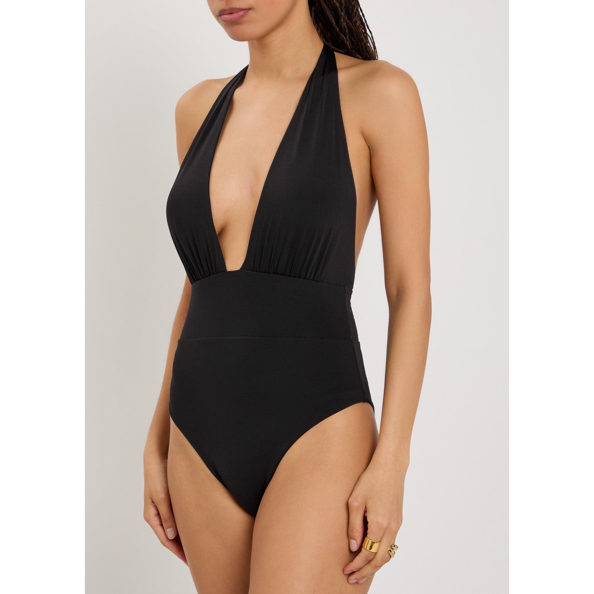 BLACK - Max Mara - 1PC BCHCALLE PLUNGE SWIMSUIT - 2