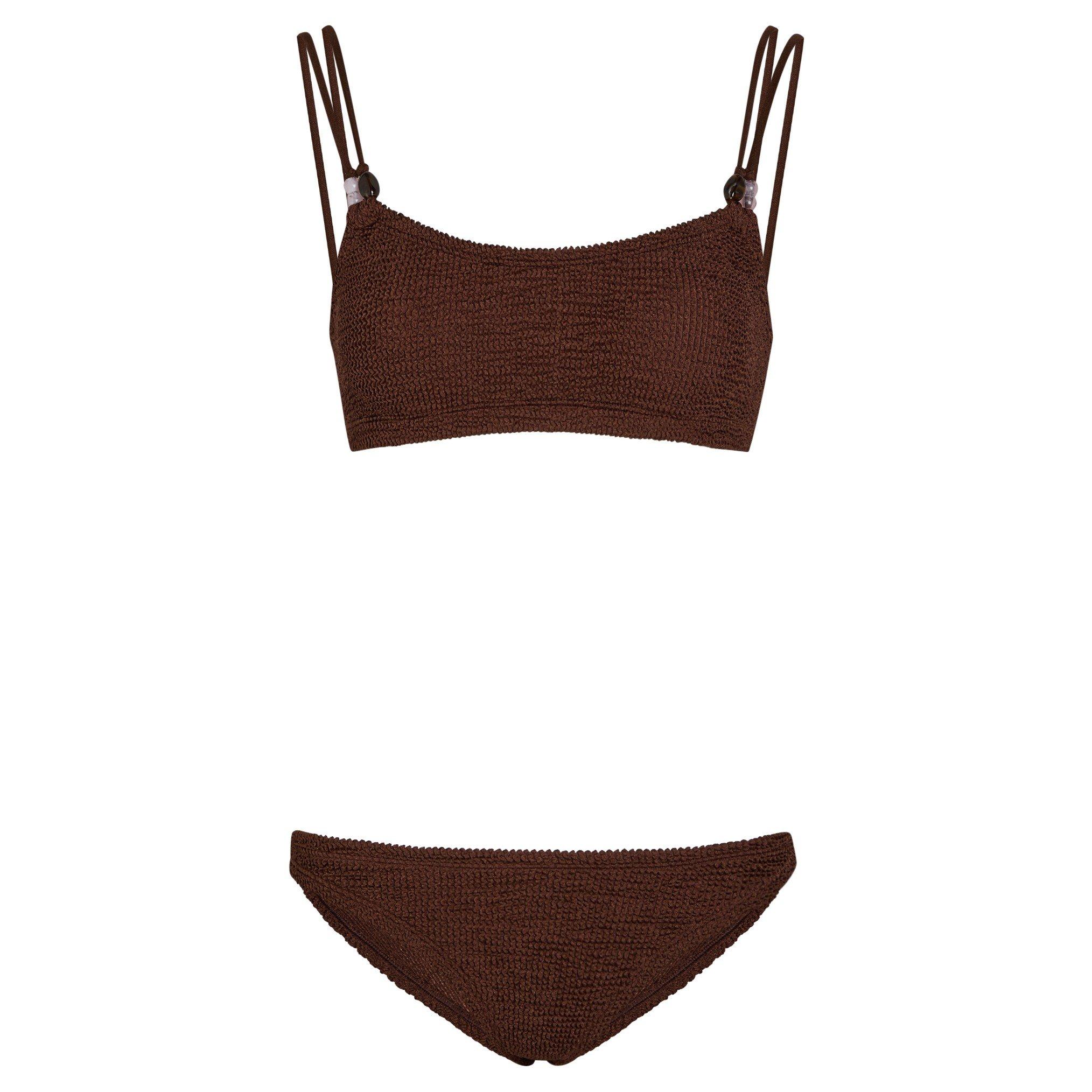 BROWN - Hunza G - B CASSIE BEADED BIKINI - 1
