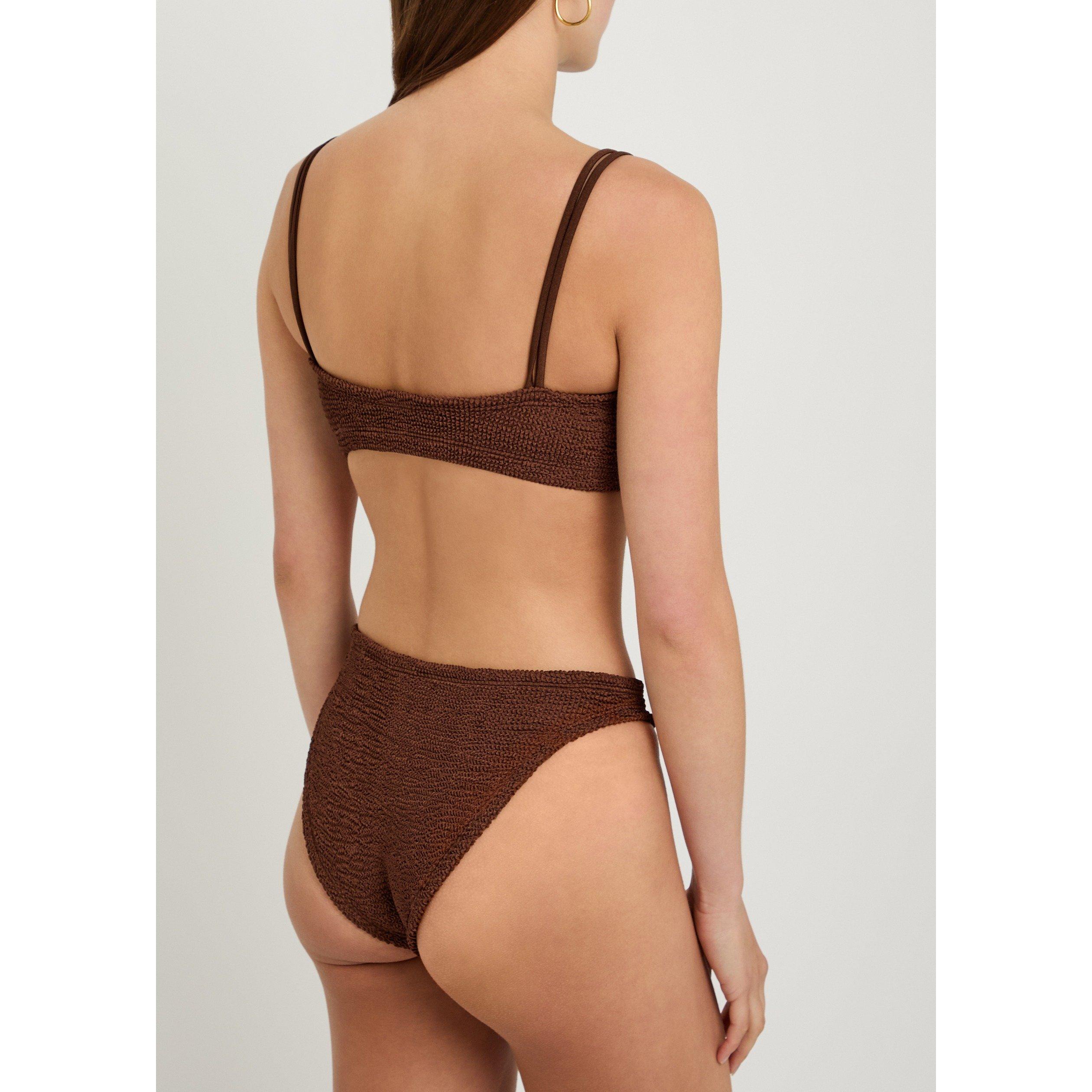 BROWN - Hunza G - B CASSIE BEADED BIKINI - 3