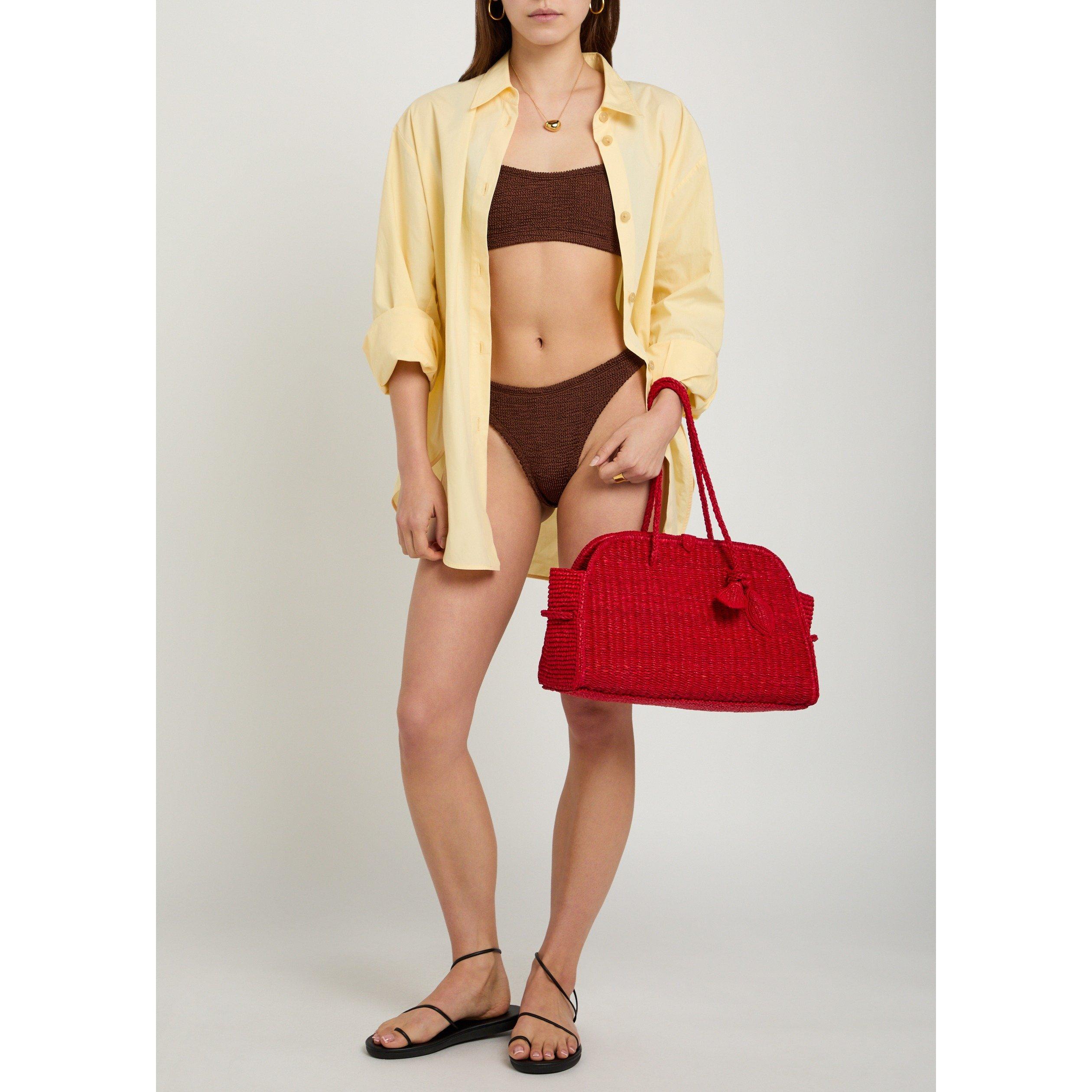 BROWN - Hunza G - B CASSIE BEADED BIKINI - 5