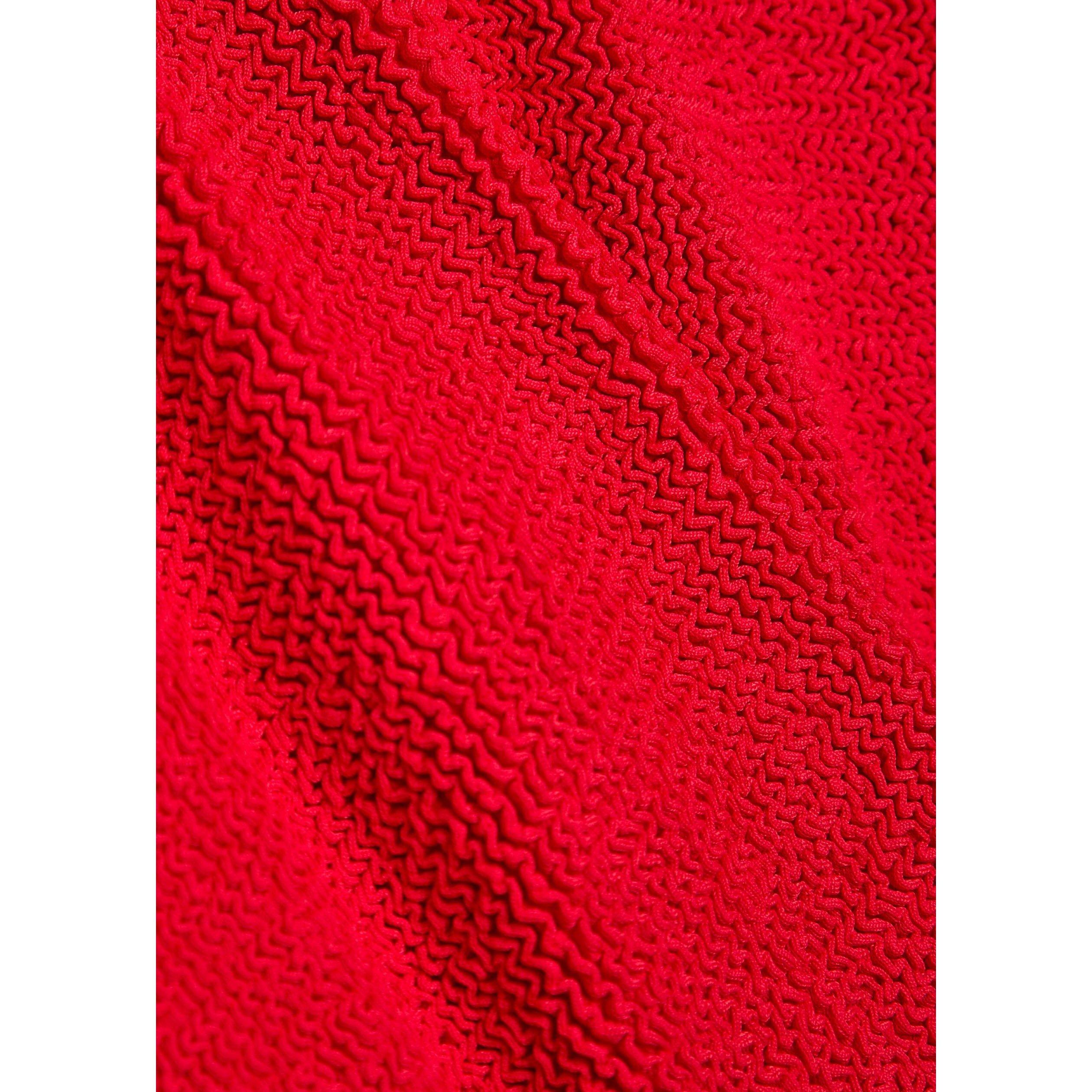 RED - Hunza G - Women's Coverage Nancy One Shoulder One-Piece Swimsuit - 4
