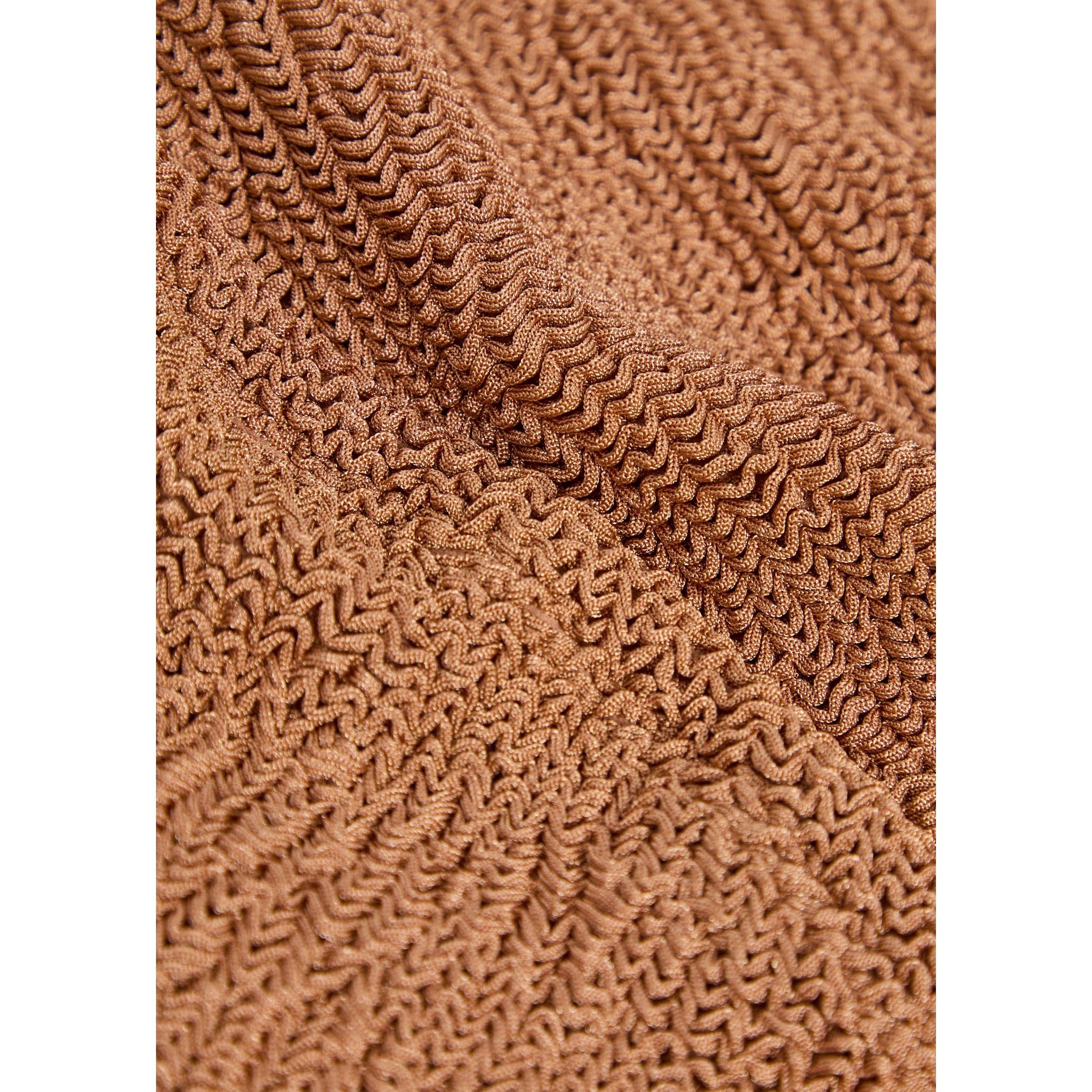 BROWN - Hunza G - Women's Square Neck One-Piece Swimsuit - 4