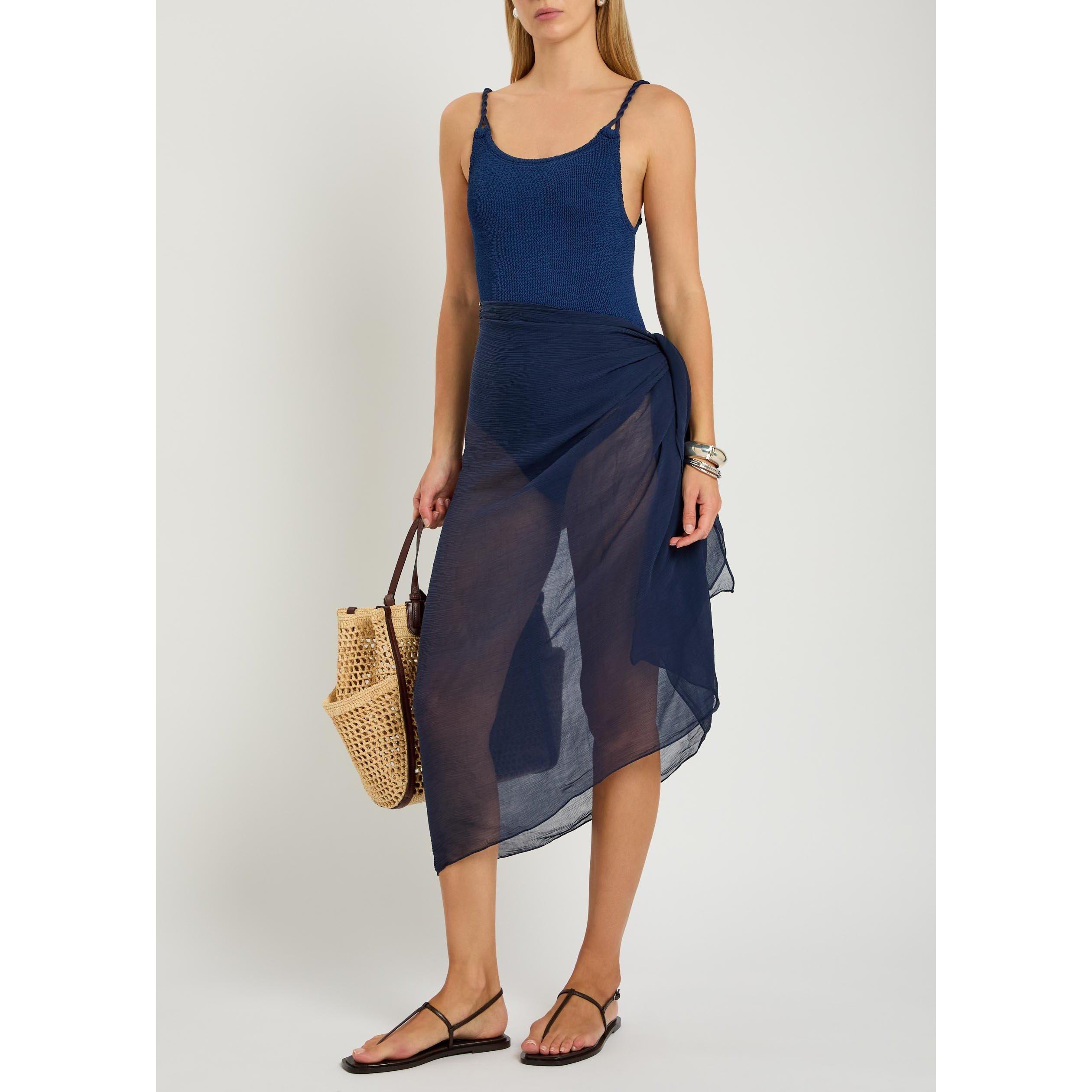 NAVY - Hunza G - Women's Camille Scoop-Neck Swimsuit - 5