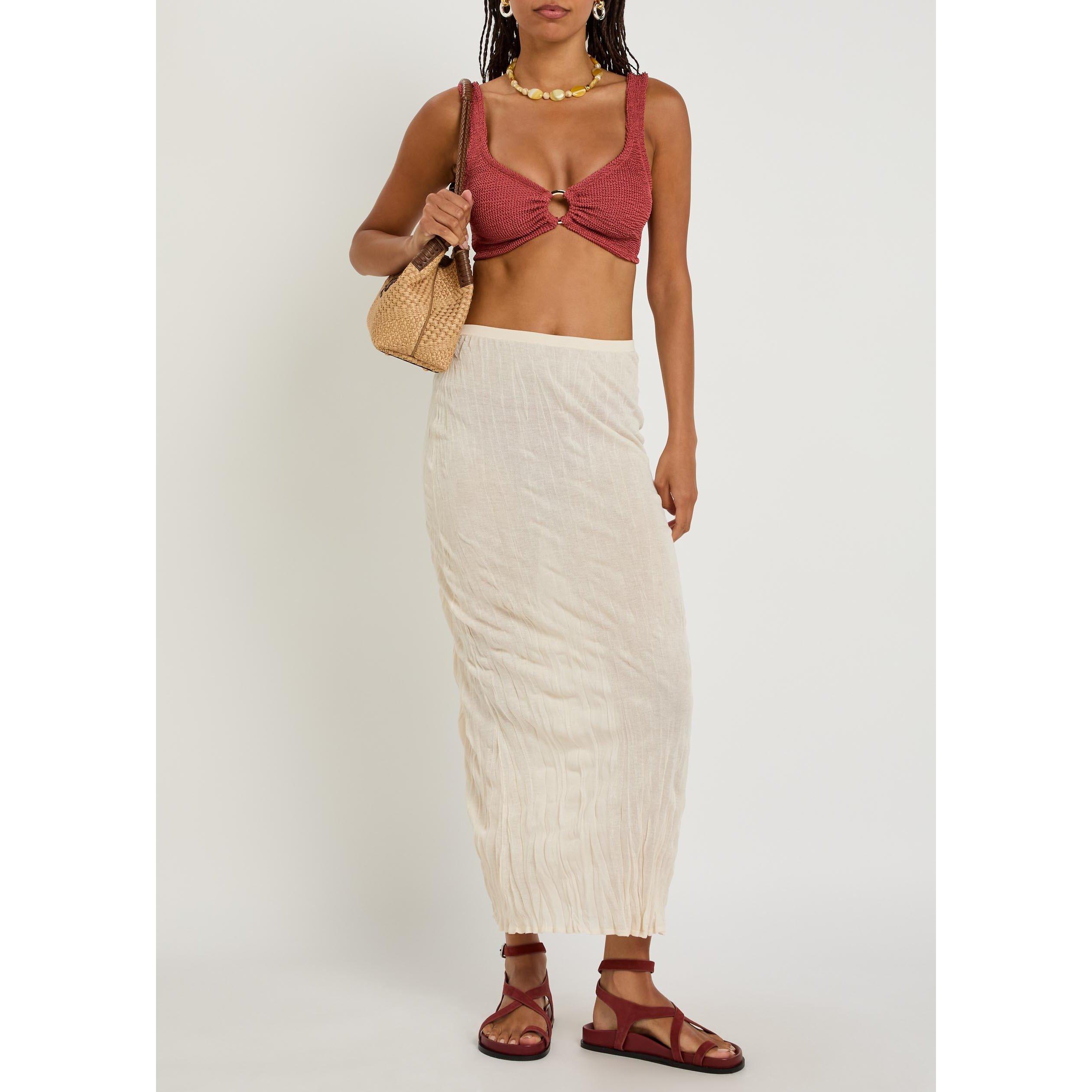 RUST - Hunza G - Women's Julia Gold Hoop Top and Briefs Bikini Set - 5