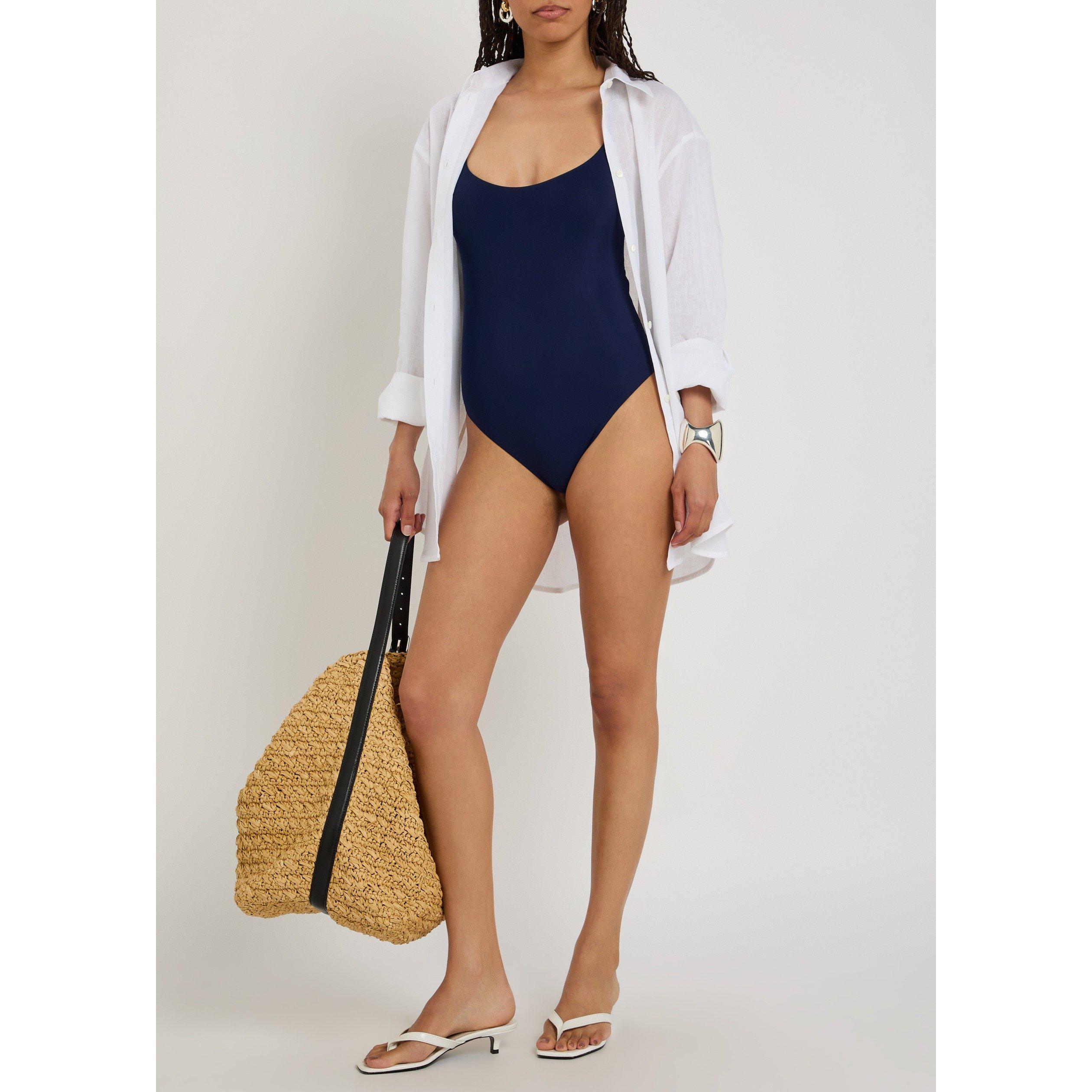 NAVY - Lido - Women's Uno Cross Scoop-Neck Swimsuit - 5