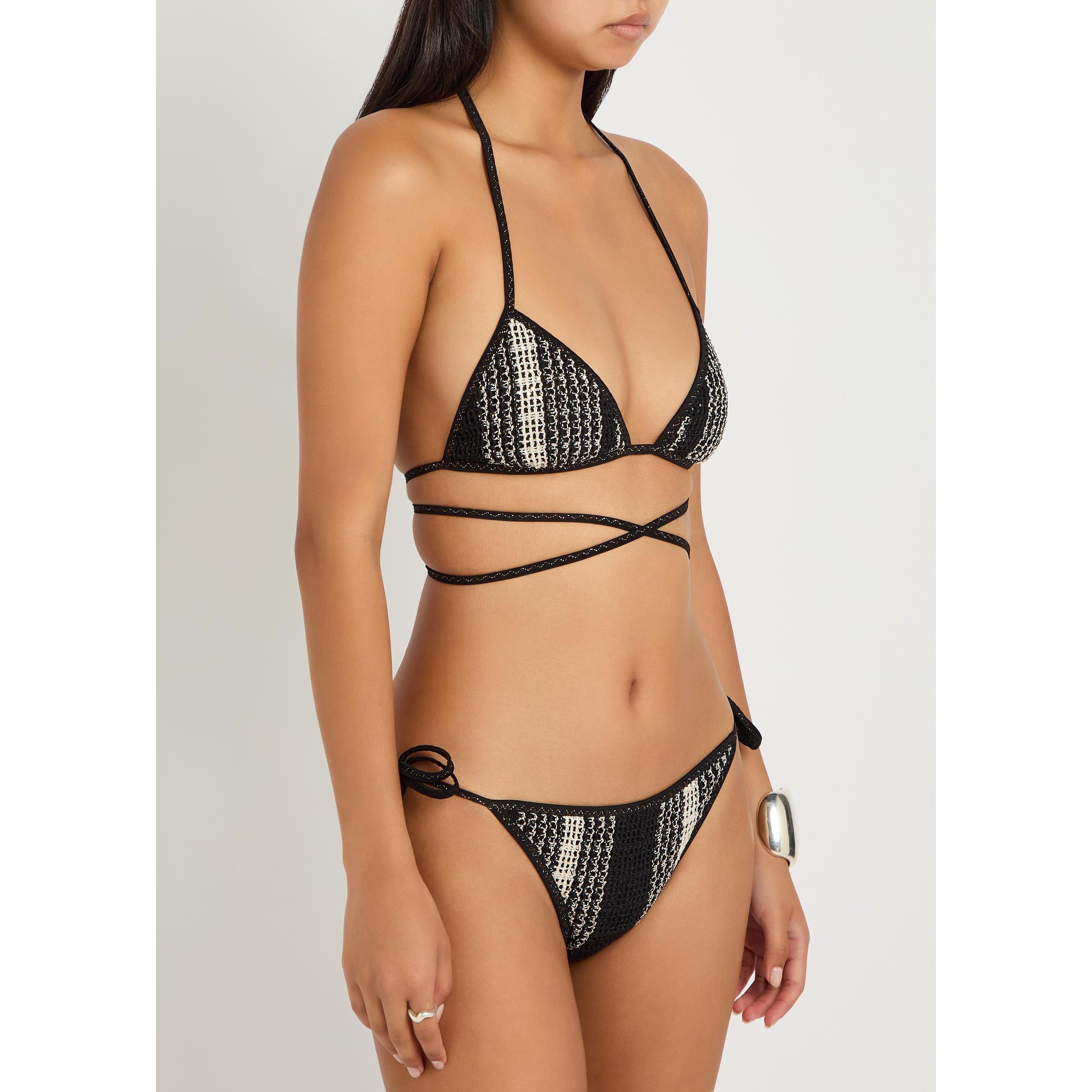 WHITE AND BLACK - Missoni - WRAP-AROUND BIKINI WITH KNOT - 2