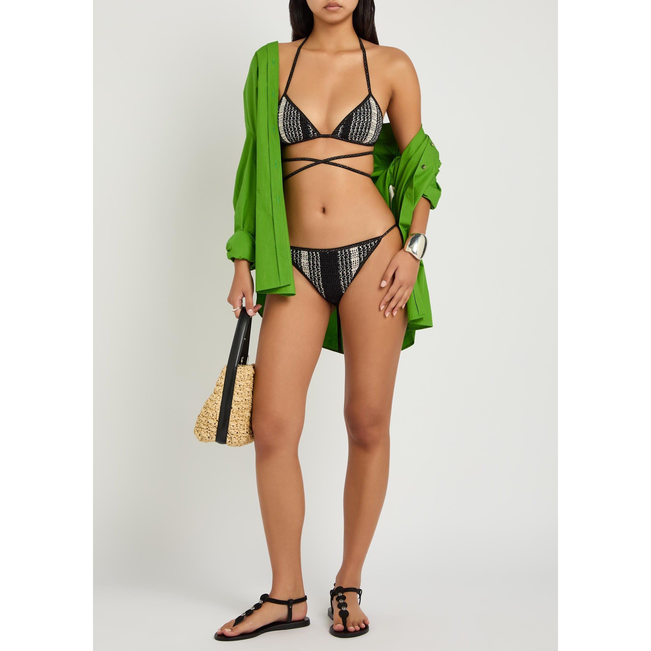 WHITE AND BLACK - Missoni - WRAP-AROUND BIKINI WITH KNOT - 5