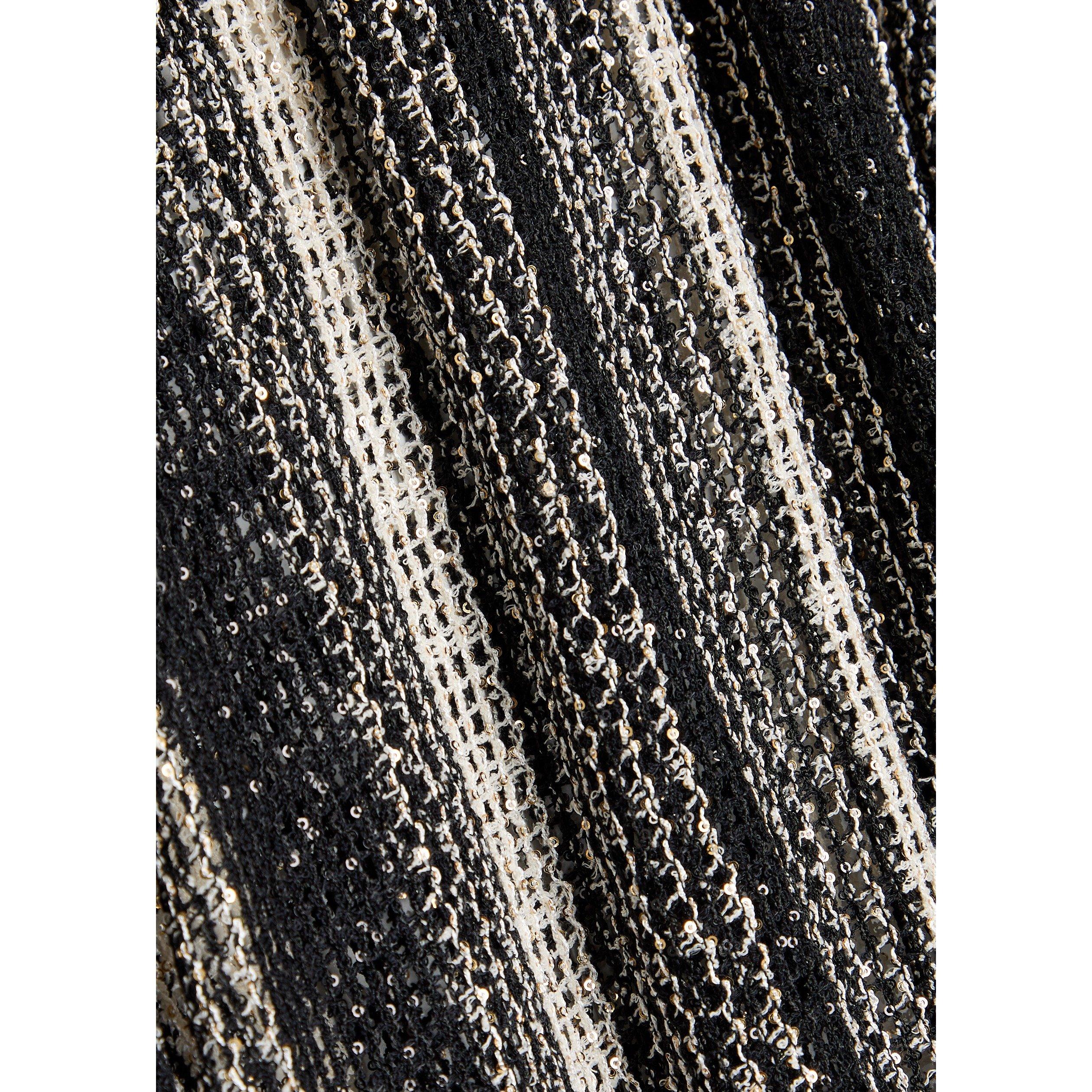 WHITE AND BLACK - Missoni - Women's Striped V-Neck Cotton Kaftan - 4