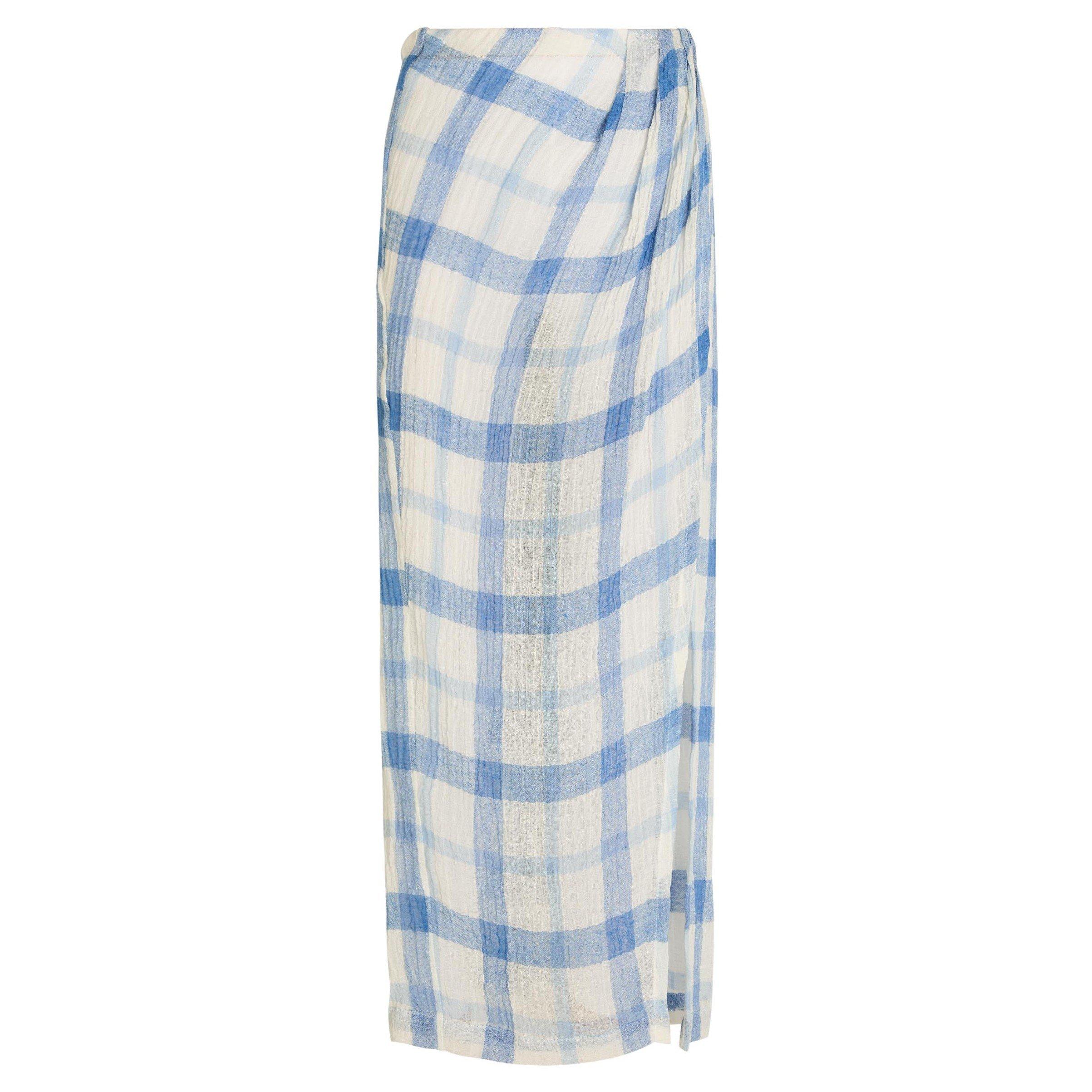 BLUE AND WHITE - Lisa Marie Fernandez - LS SARONG LONG SKIRT - 1