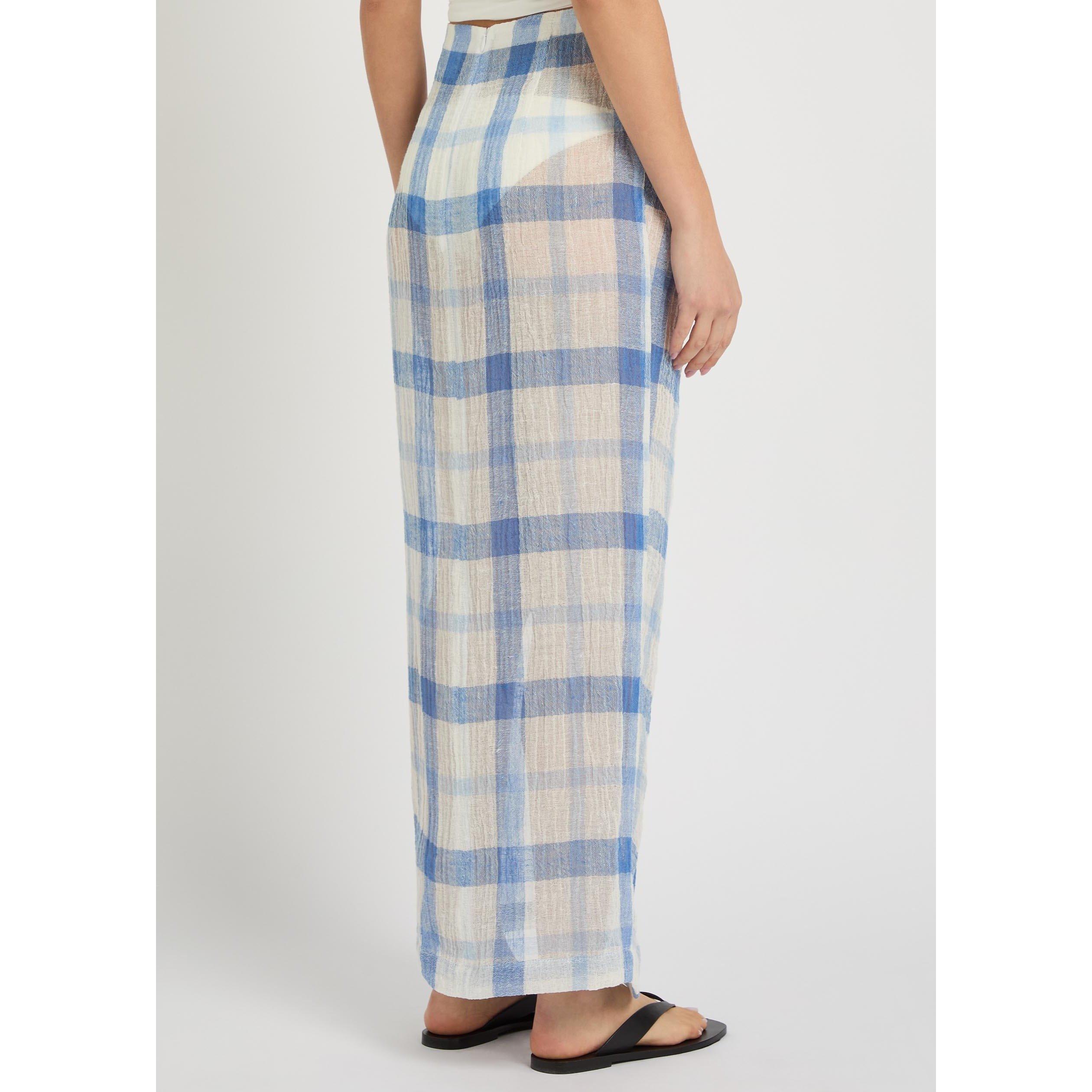 BLUE AND WHITE - Lisa Marie Fernandez - LS SARONG LONG SKIRT - 3