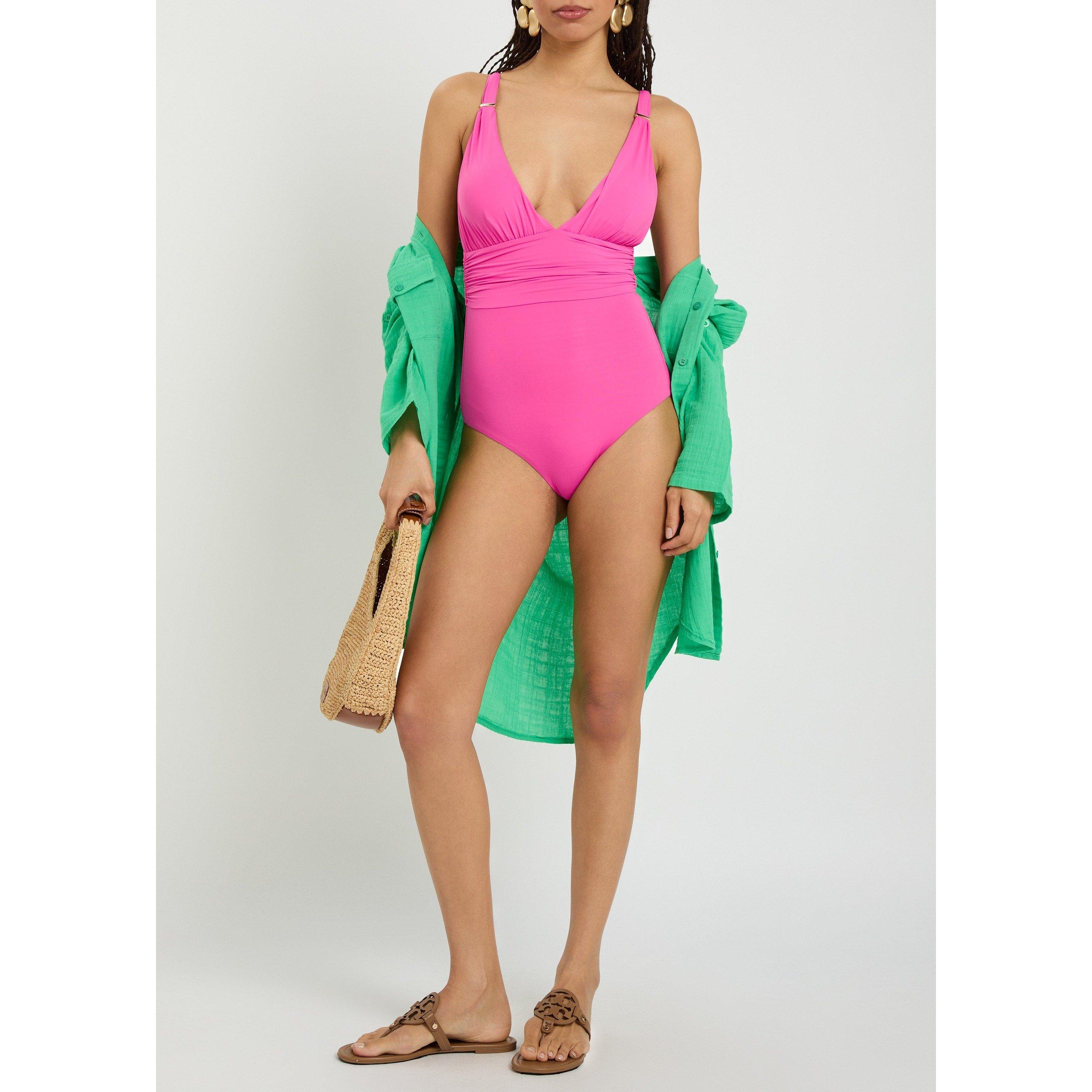 PINK - Melissa Odabash - Women's Panarea Plunge Swimsuit - 5
