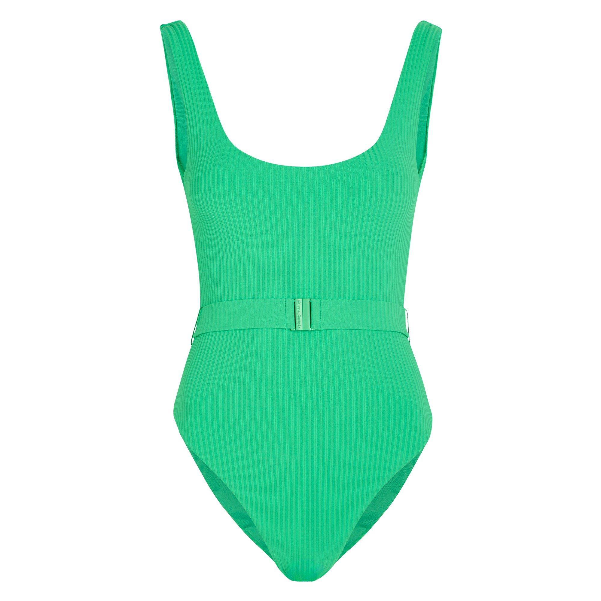 GREEN - Melissa Odabash - SS RIO BELT RIBBED SWIMSU