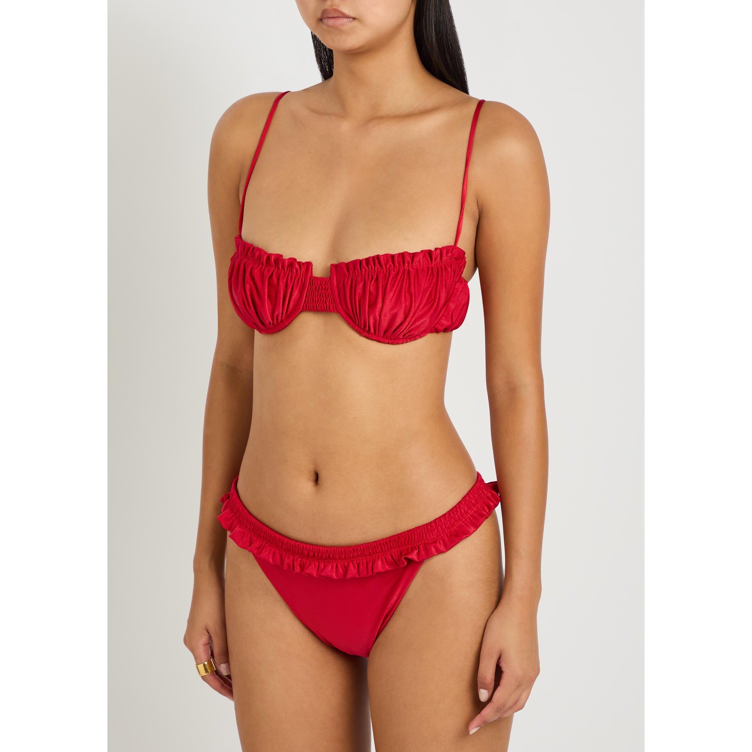RED - Faithfull The Brand - Women's Alma Bikini Brief - 2