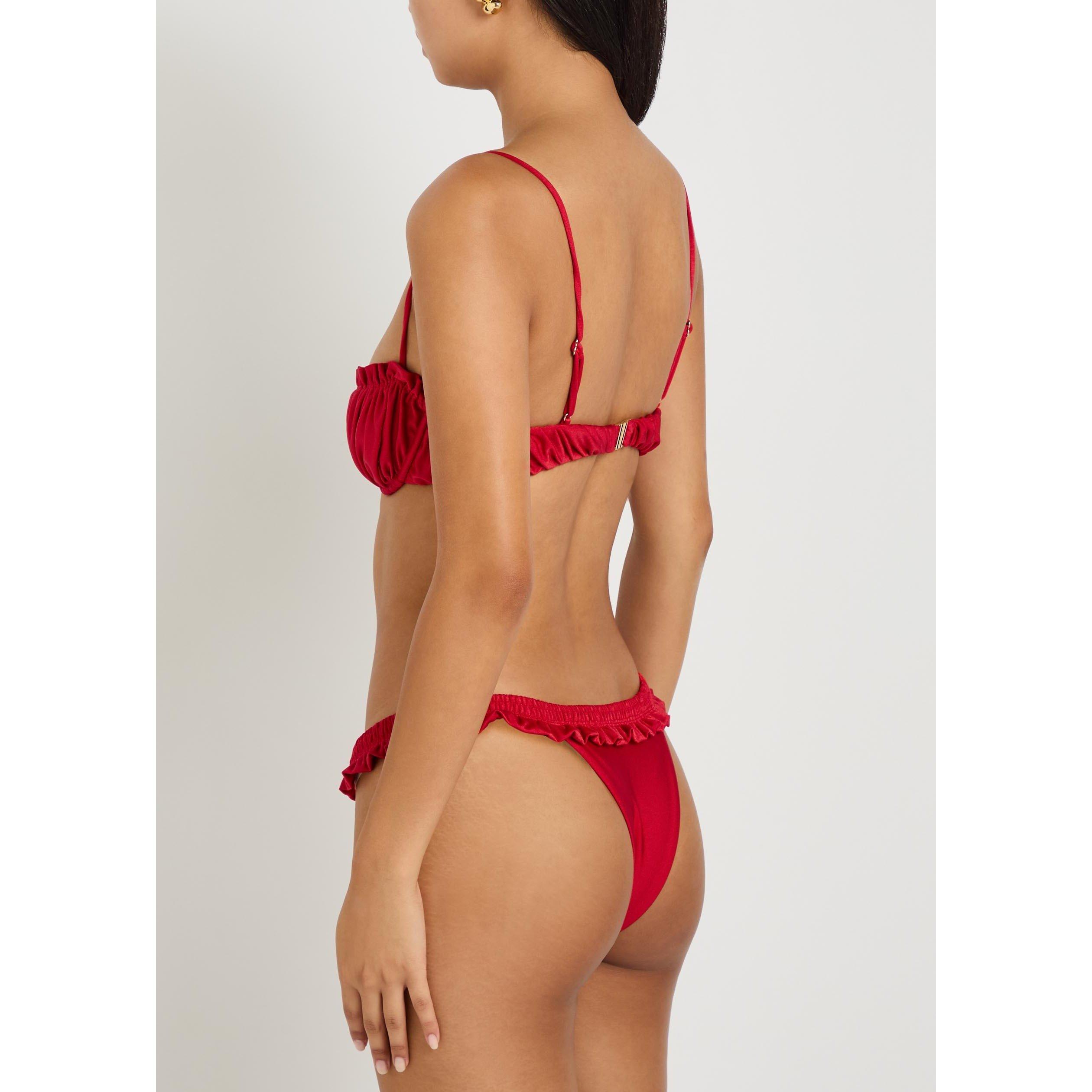 RED - Faithfull The Brand - Women's Alma Bikini Brief - 3