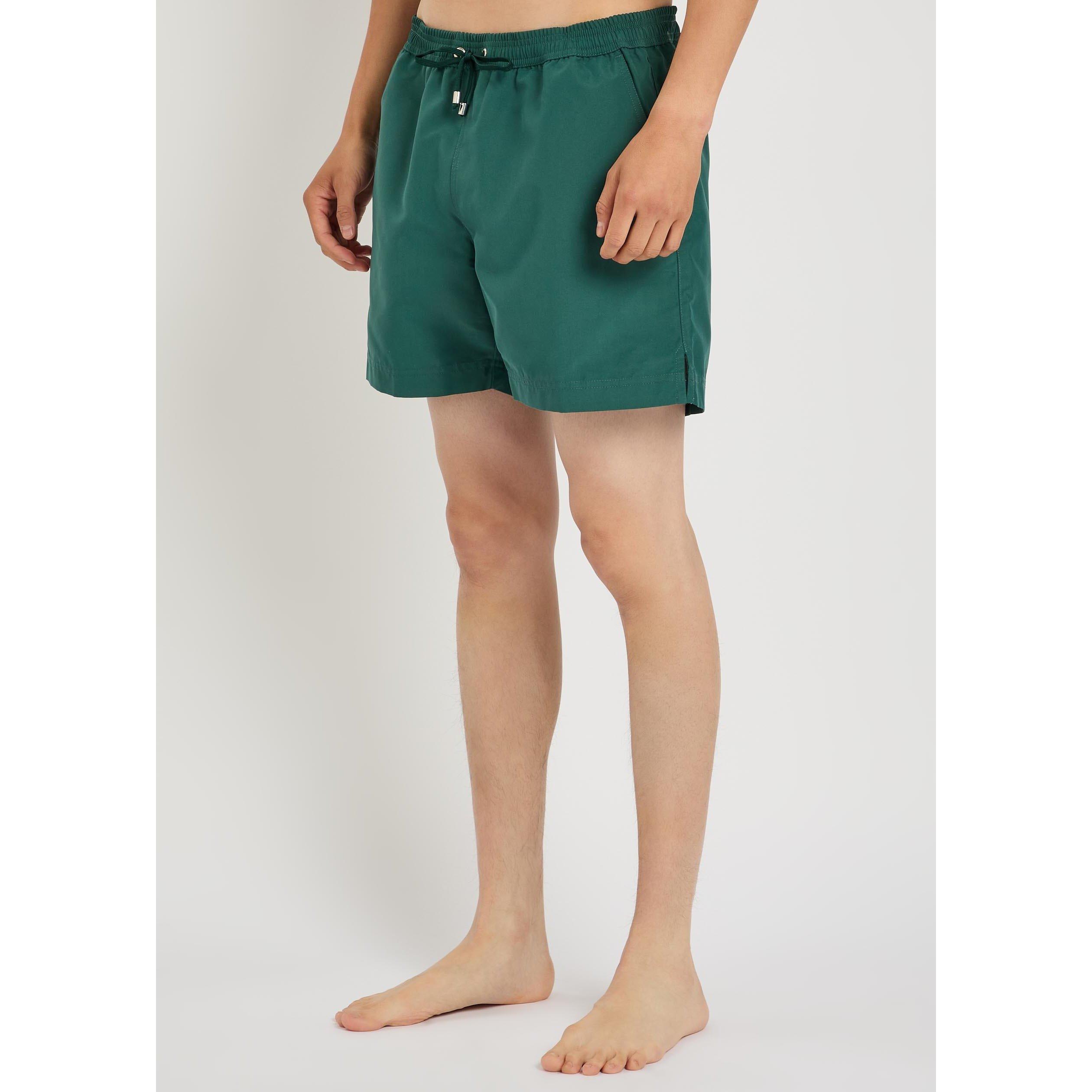 DARK GREEN - Sunspel - Men's Swim Shorts - 2