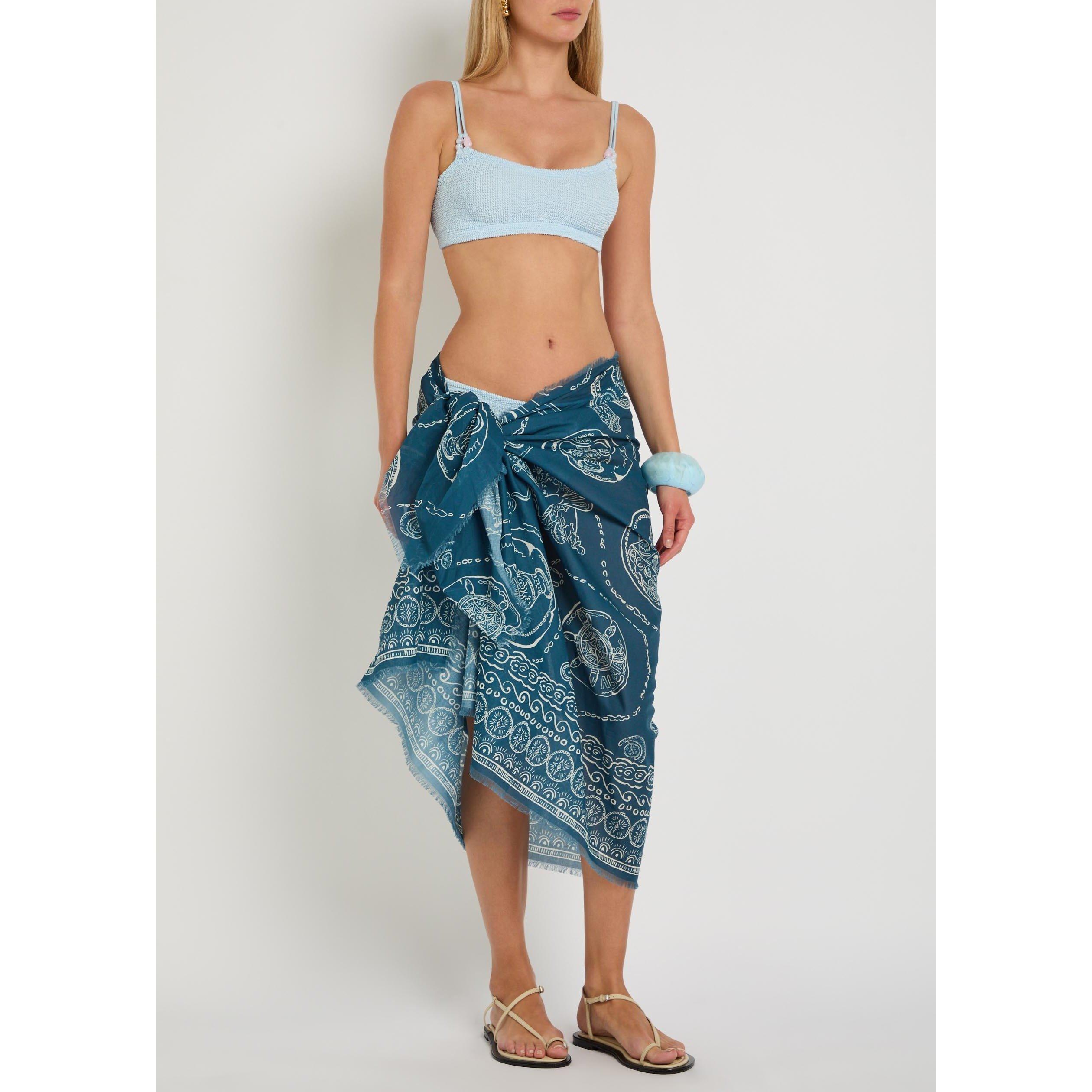 BLUE - Alemais - Women's Lucky Cotton Sarong - 5