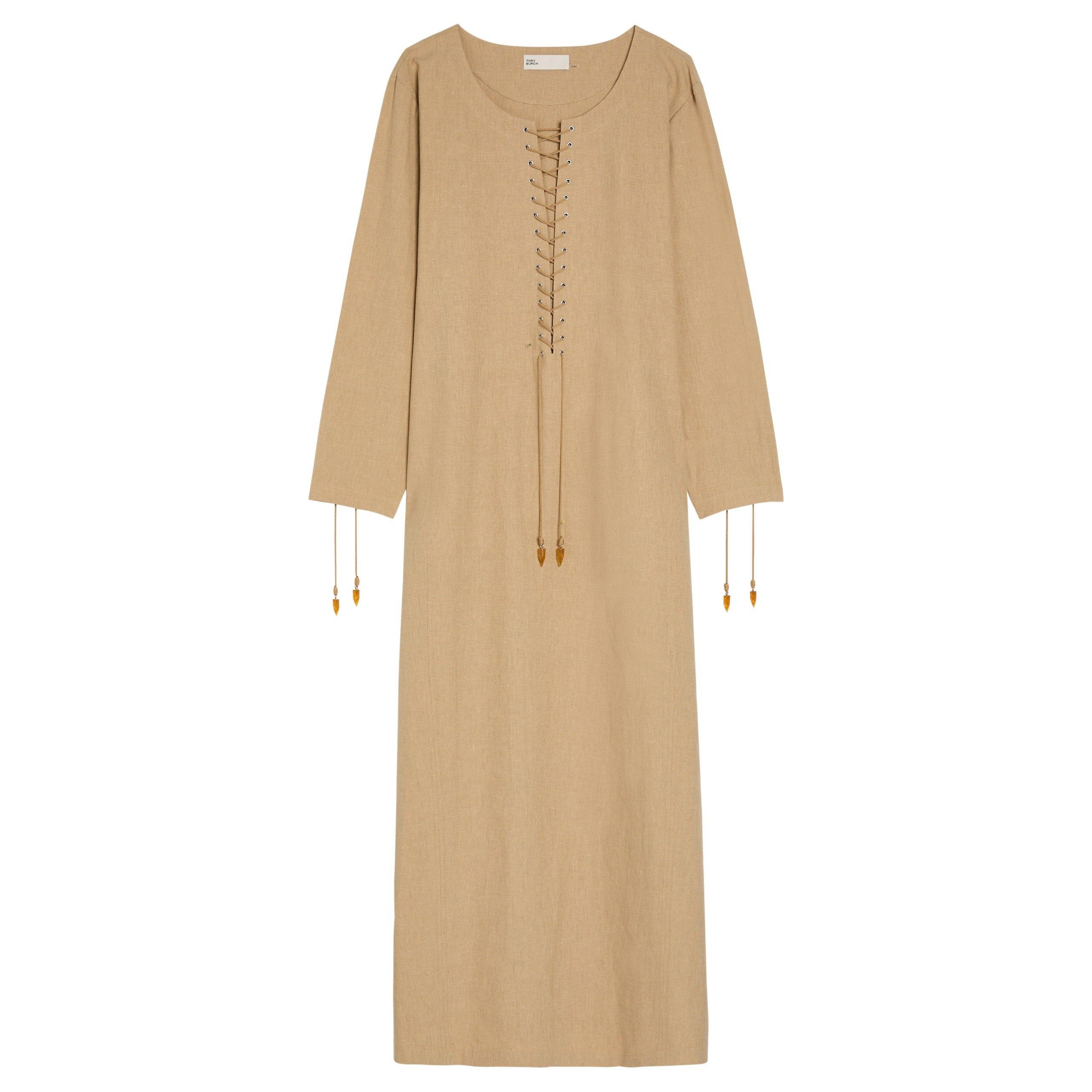 SAND - Tory Burch - Women's Linen Kaftan - 1