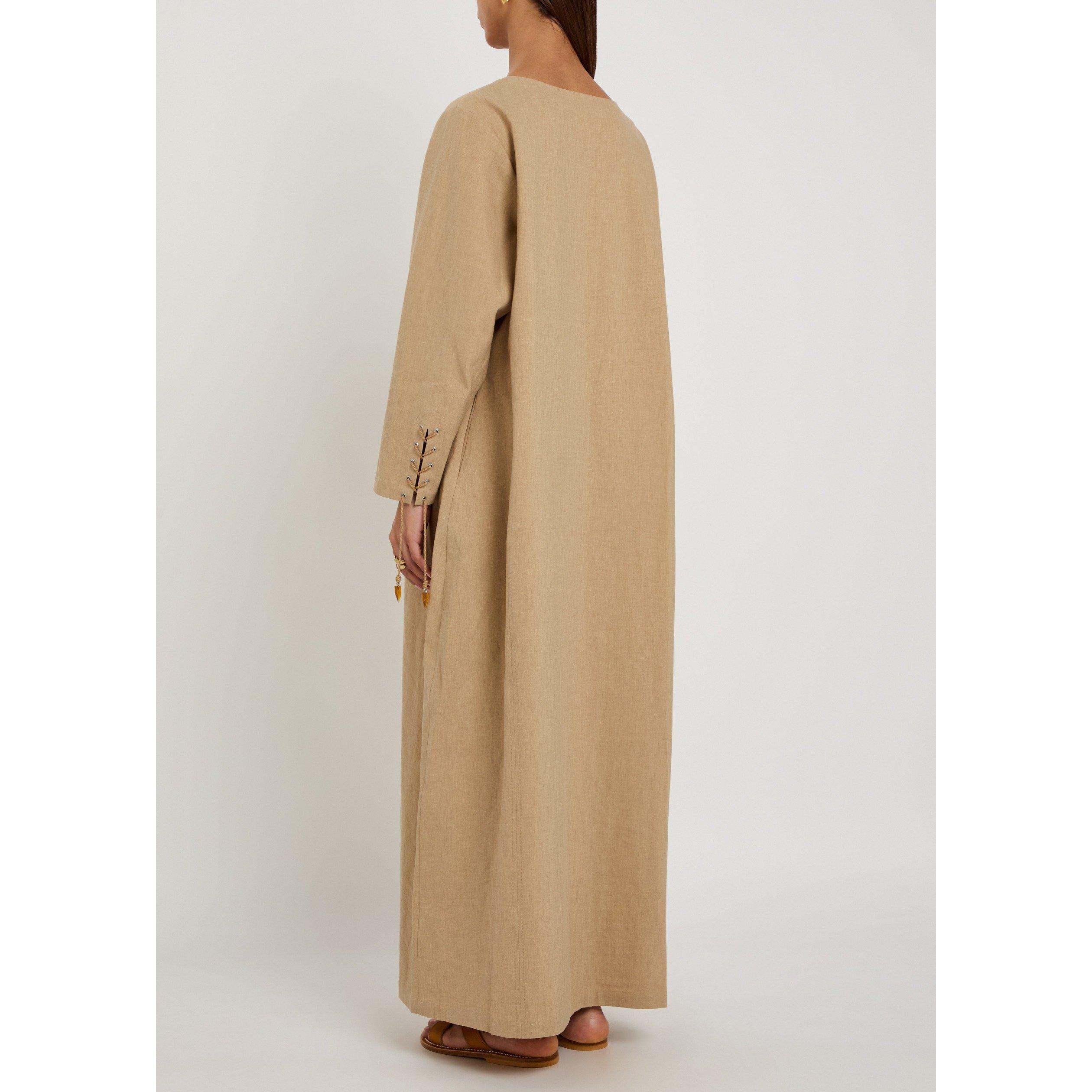 SAND - Tory Burch - Women's Linen Kaftan - 3