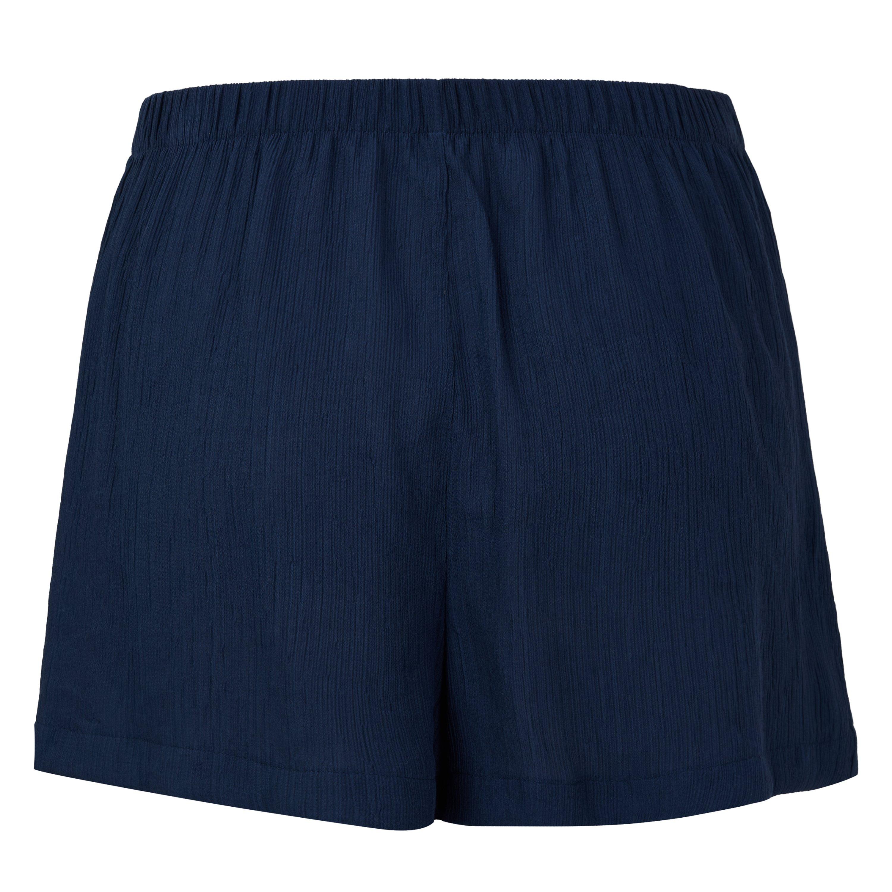 NAVY - Away That Day - Women's Maldives Crinkle Viscose Beach Shorts - 2