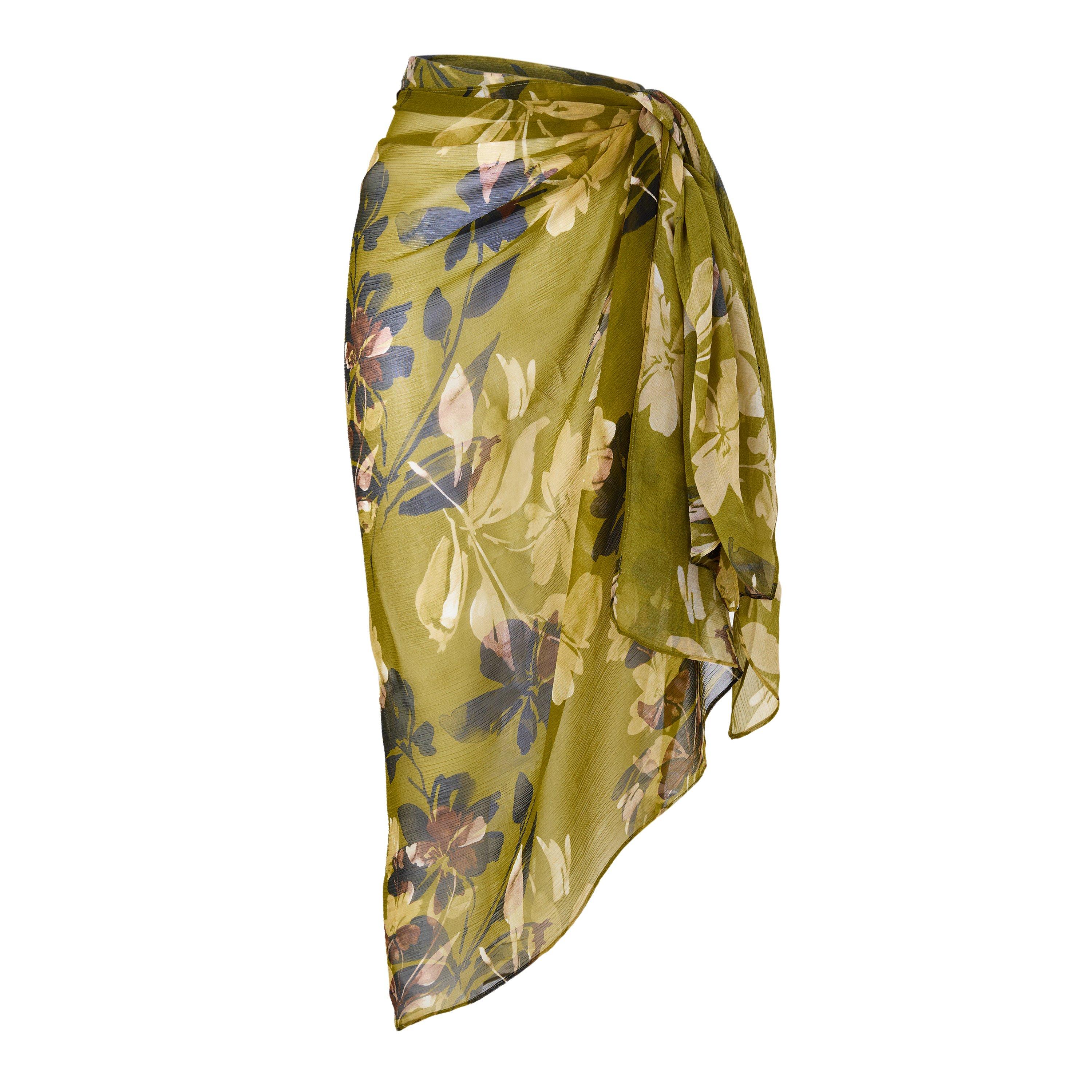 GREEN AND OTHER - Away That Day - Women's Santorini Floral Viscose Sarong - 1