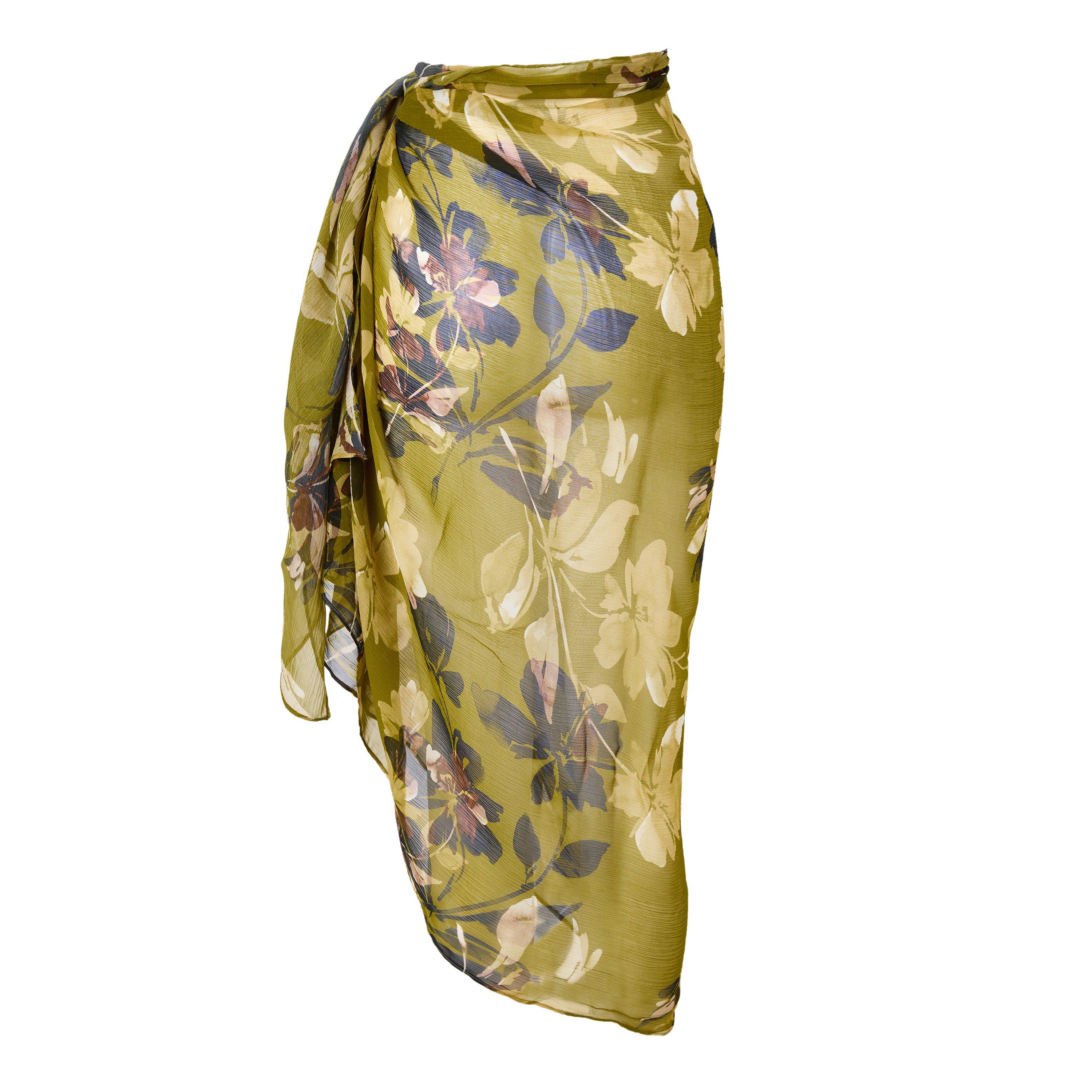 GREEN AND OTHER - Away That Day - Women's Santorini Floral Viscose Sarong - 2