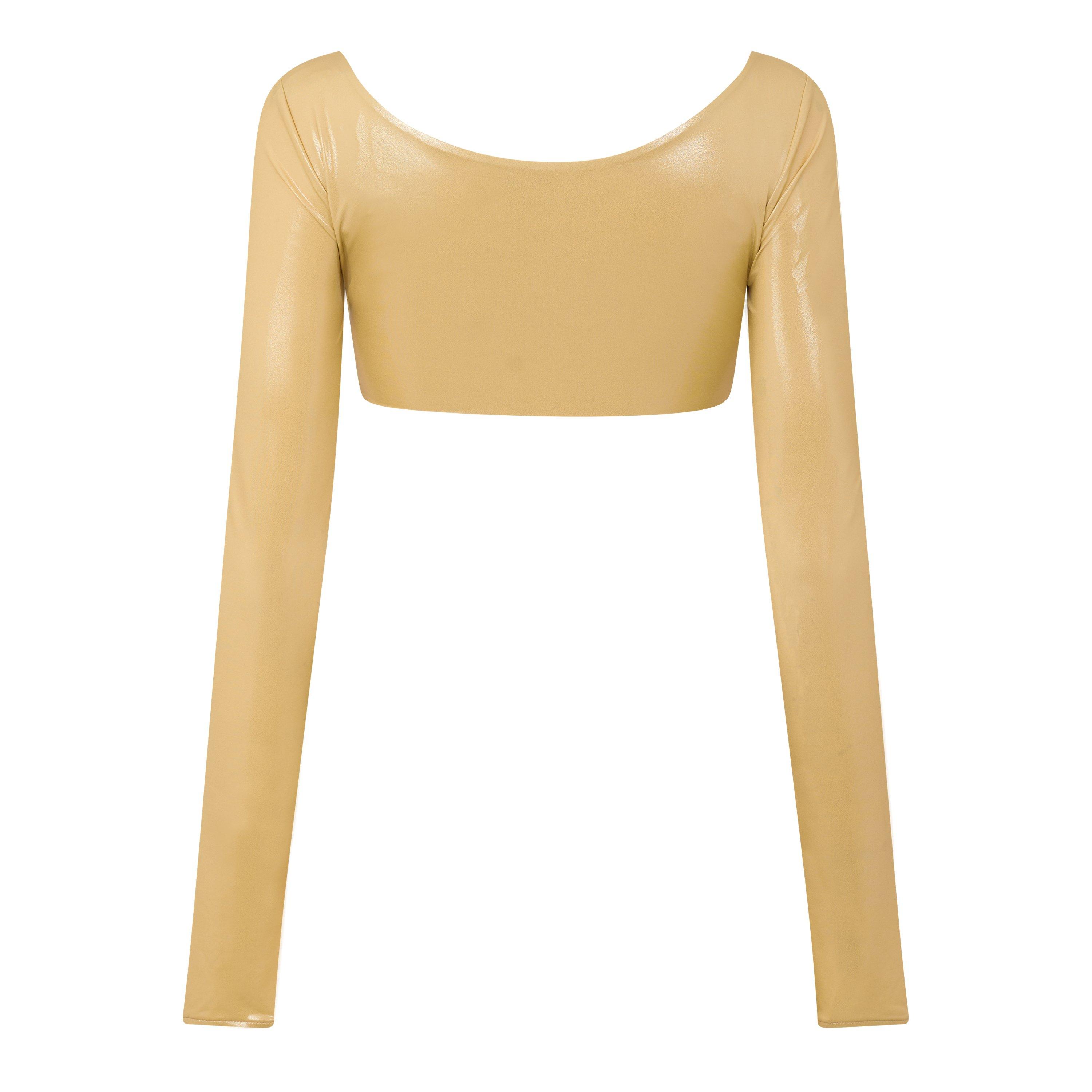 GOLD - Alessandra Rich - LAMINATED LYCRA BIKINI - 2