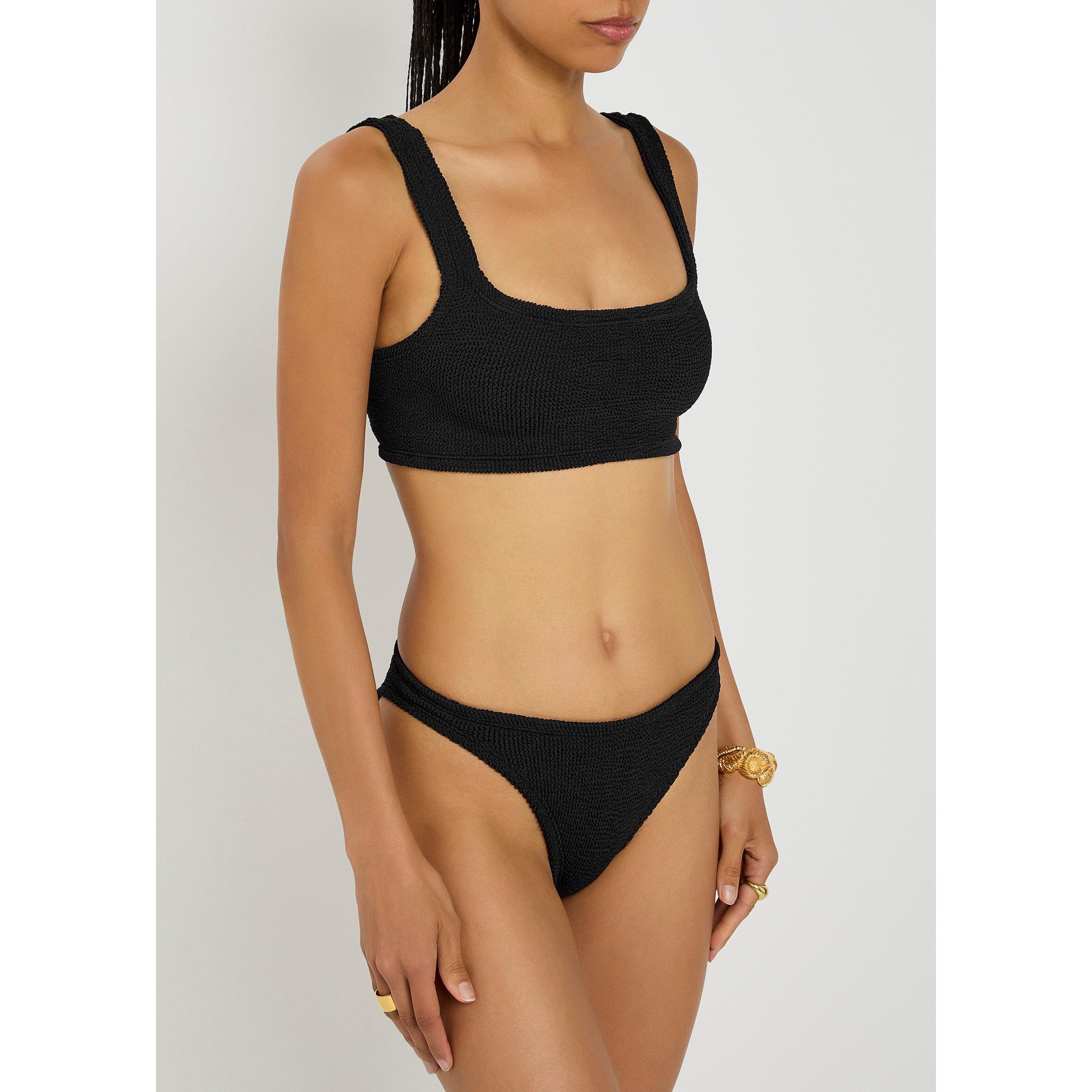 BLACK - Hunza G - Women's Xandra Top and Briefs Bikini Set - 2